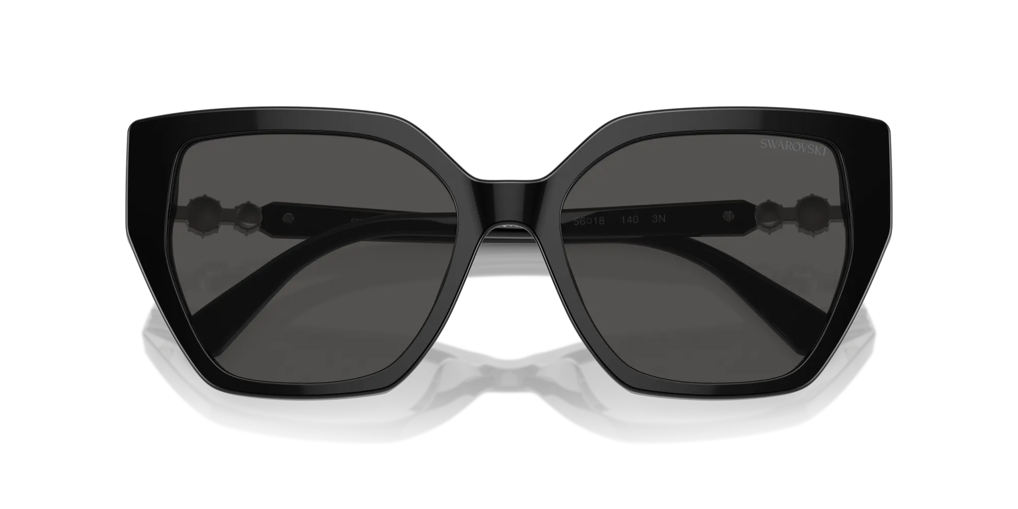 Swarovski SK6016 100187 Occhiali da sole Acetato Nero Grigio Geometrica Normale - immagine 2