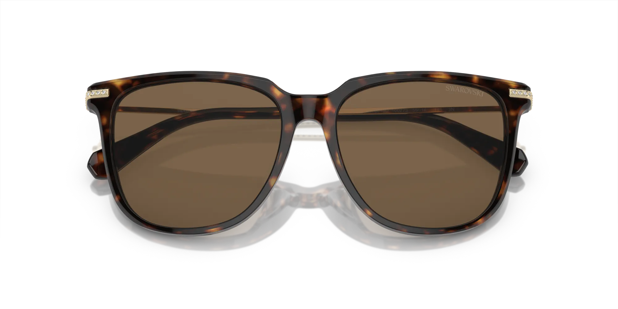 Swarovski SK6015D 100273 Occhiali da sole Acetato Marrone Marrone Squadrata Normale - immagine 2
