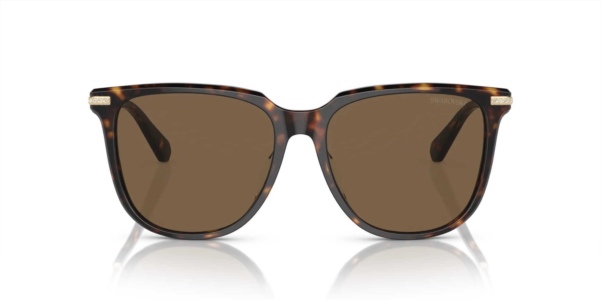 Swarovski SK6015D 100273 Occhiali da sole Acetato Marrone Marrone Squadrata Normale - immagine 3