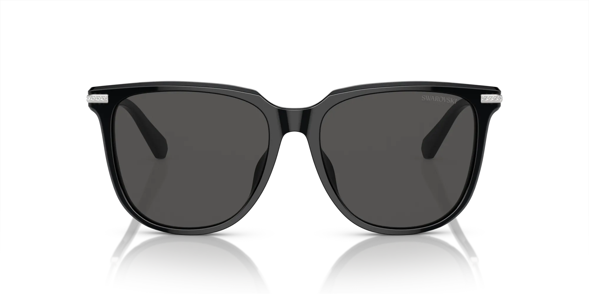Swarovski SK6015D 100187 Occhiali da sole Acetato Nero Grigio Squadrata Normale - immagine 3