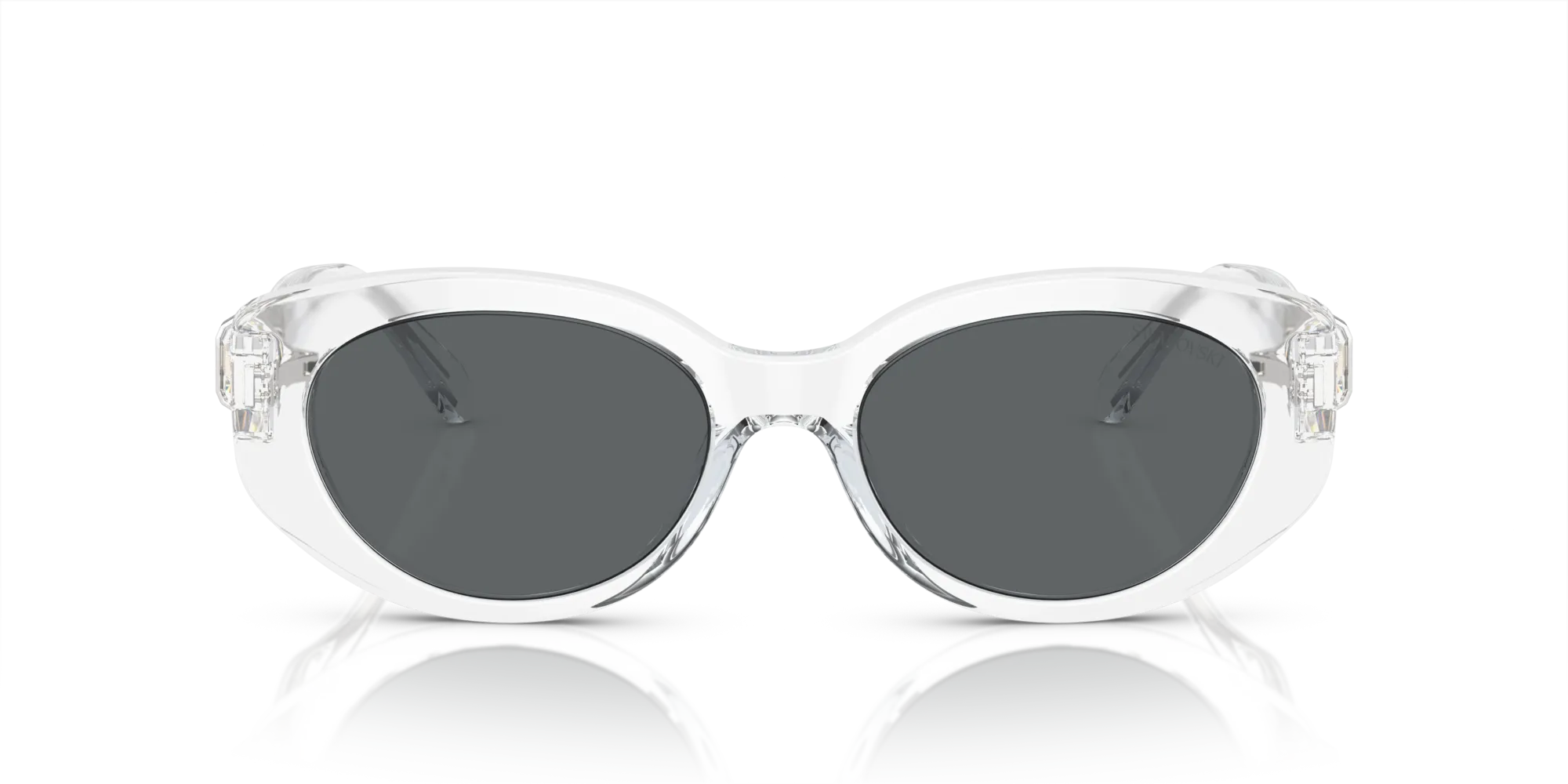 Swarovski SK6002 102787 Occhiali da sole Acetato Trasparente Grigio Rotonda Normale - immagine 3