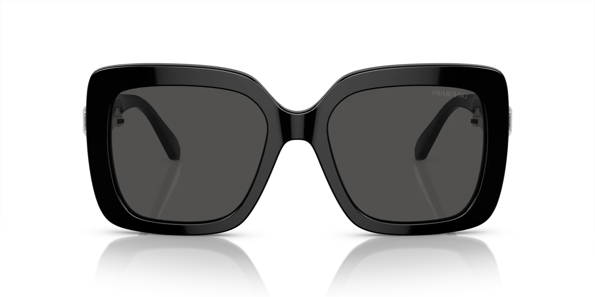 Swarovski SK6001 100187 Occhiali da sole Acetato Nero Grigio Squadrata Normale - immagine 3