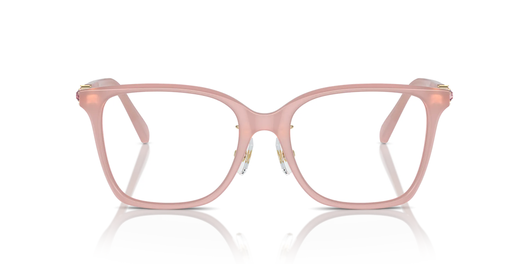 Swarovski SK2026D 1031 Montature da vista Acetato Rosa Trasparente Geometrica Normale - immagine 3