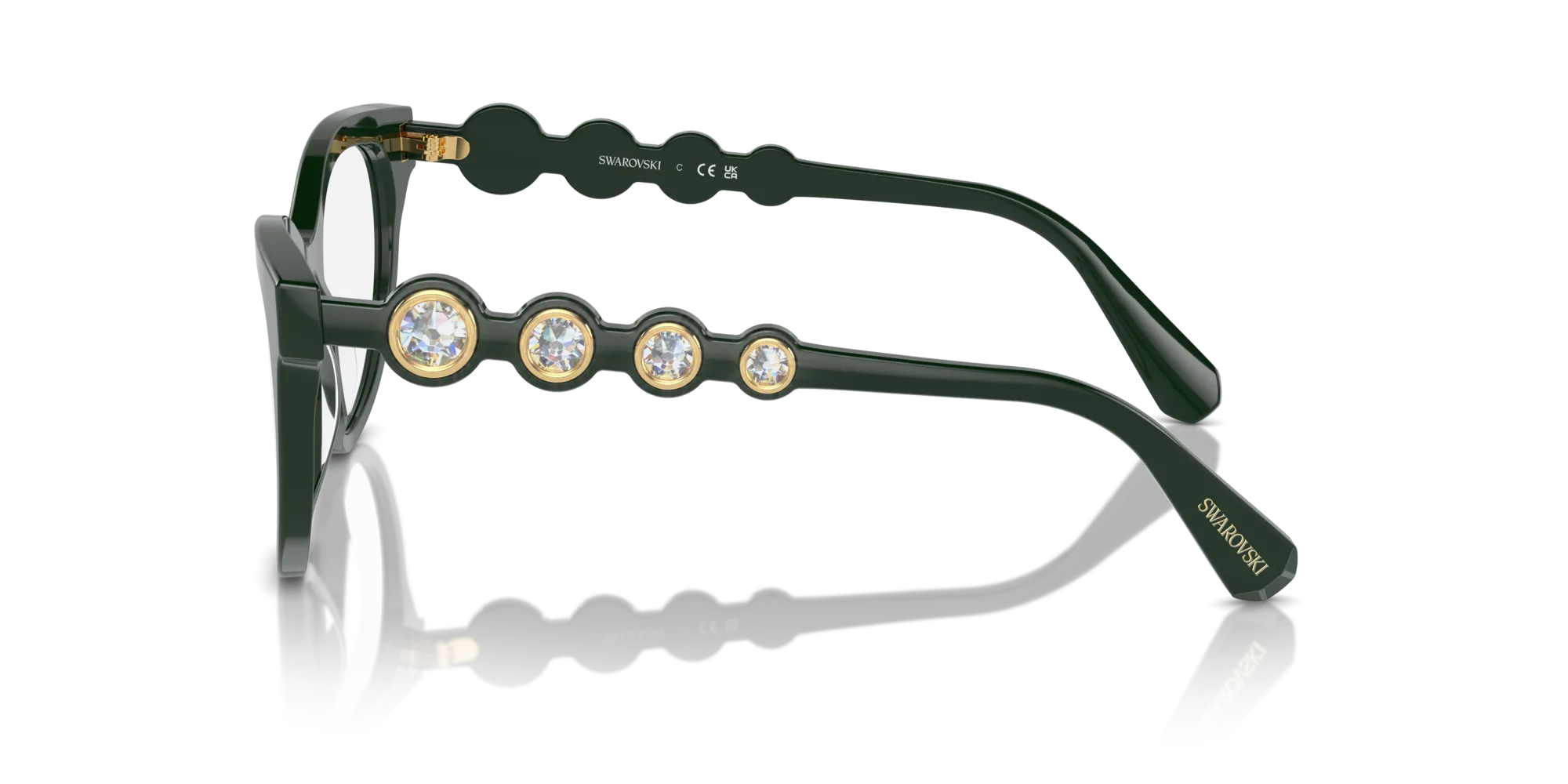 Swarovski SK2025 1026 Montature da vista Acetato Verde Rotonda Normale - immagine 4