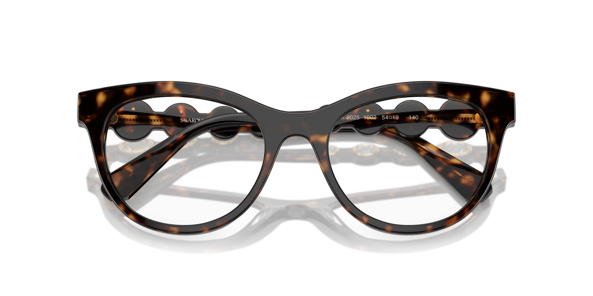 Swarovski SK2025 1002 Montature da vista Acetato Marrone Trasparente Rotonda Normale - immagine 2