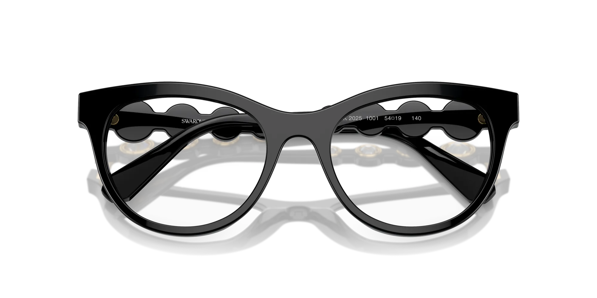 Swarovski SK2025 1001 Montature da vista Acetato Nero Rotonda Normale - immagine 2