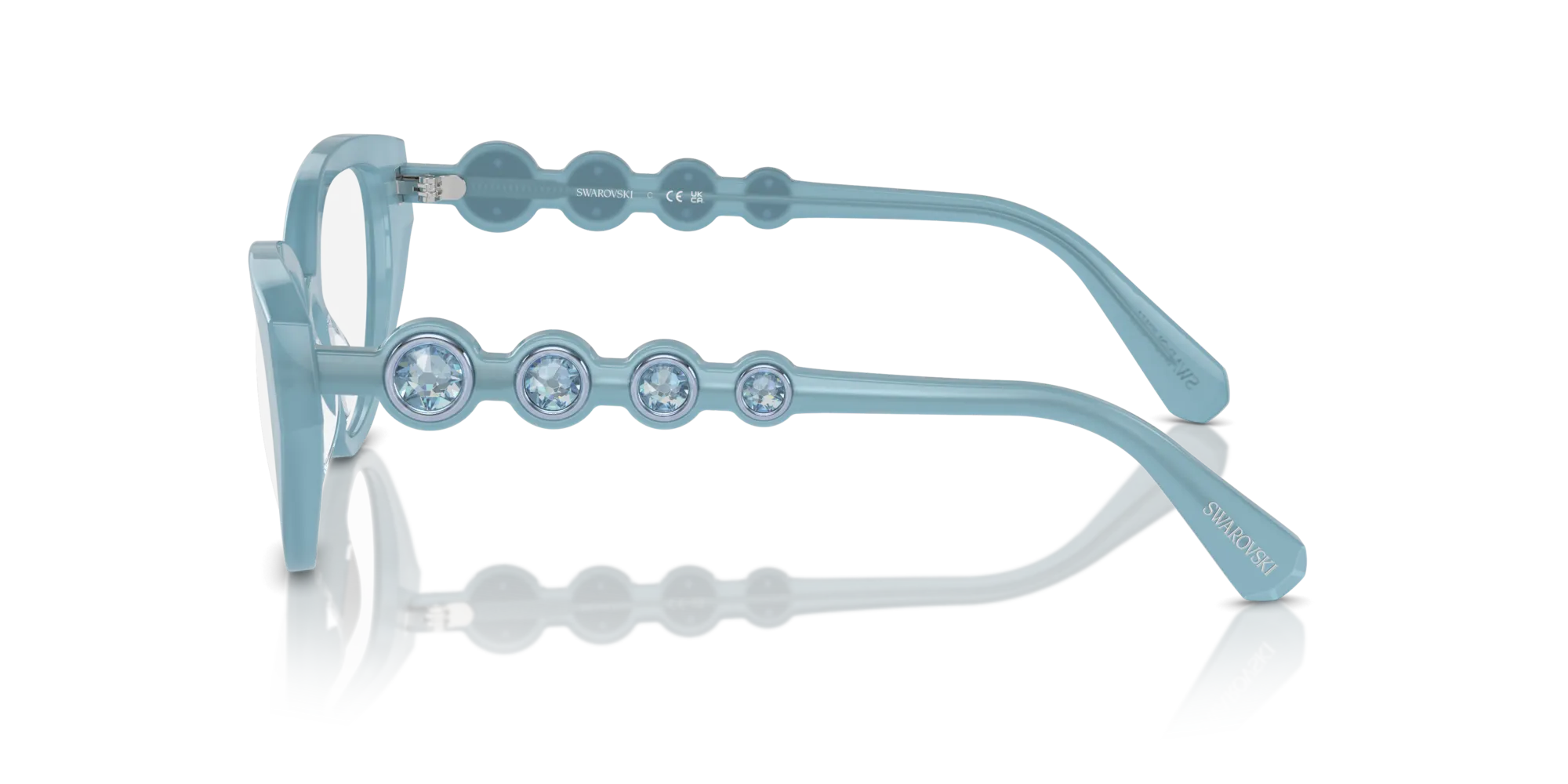 Swarovski SK2024 2004 Montature da vista Acetato Blu Geometrica Normale - immagine 4