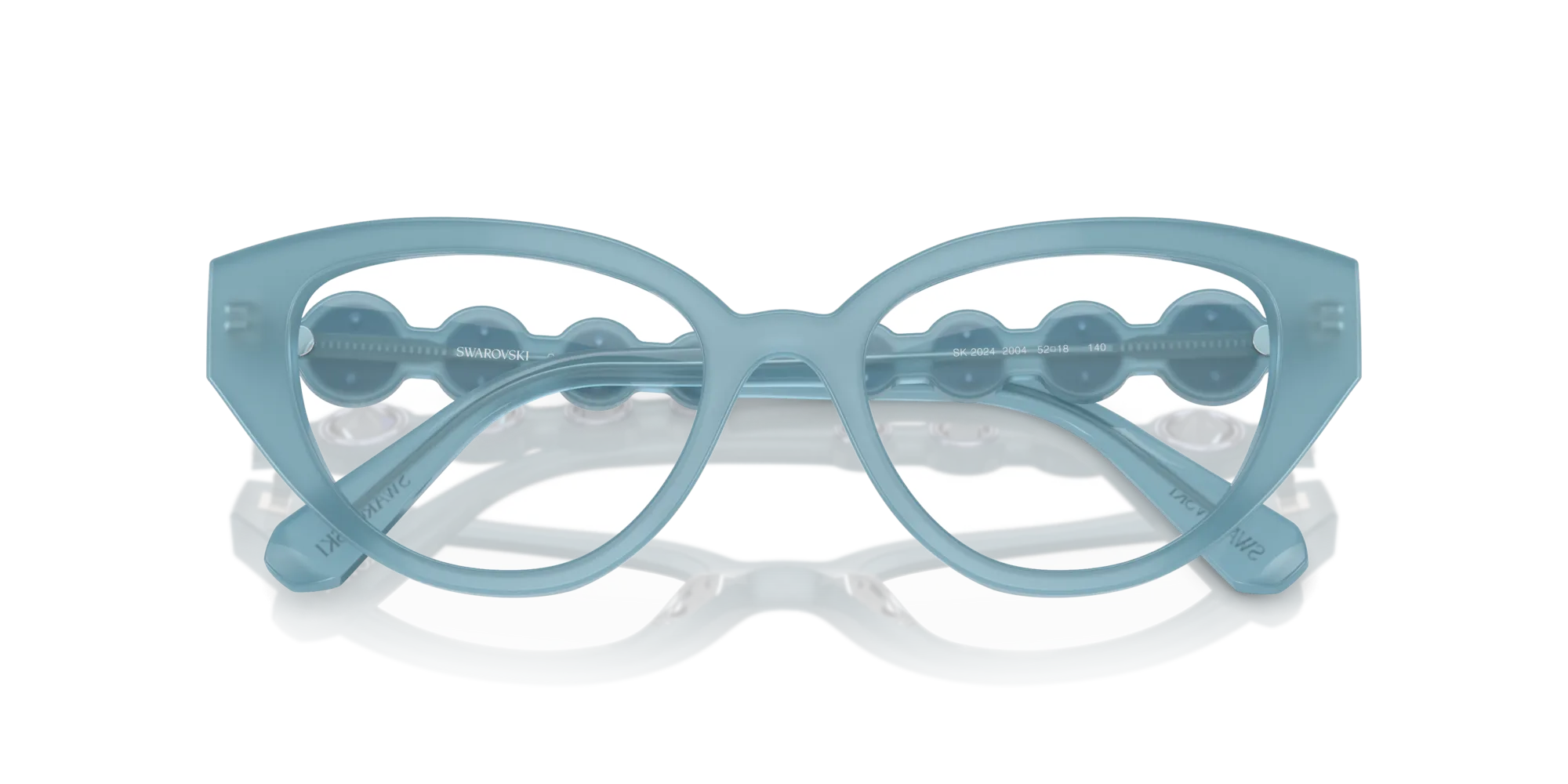 Swarovski SK2024 2004 Montature da vista Acetato Blu Trasparente Geometrica Normale - immagine 2