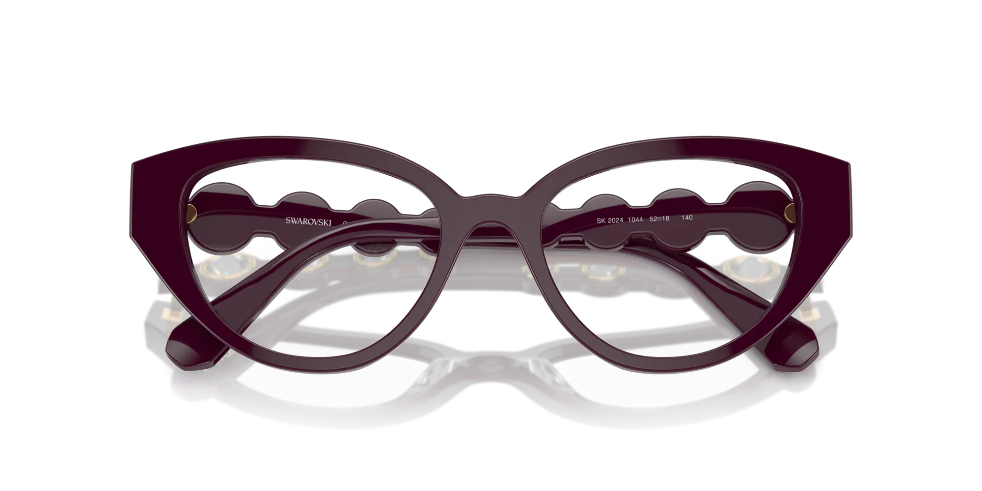 Swarovski SK2024 1044 Montature da vista Acetato Viola Geometrica Normale - immagine 2