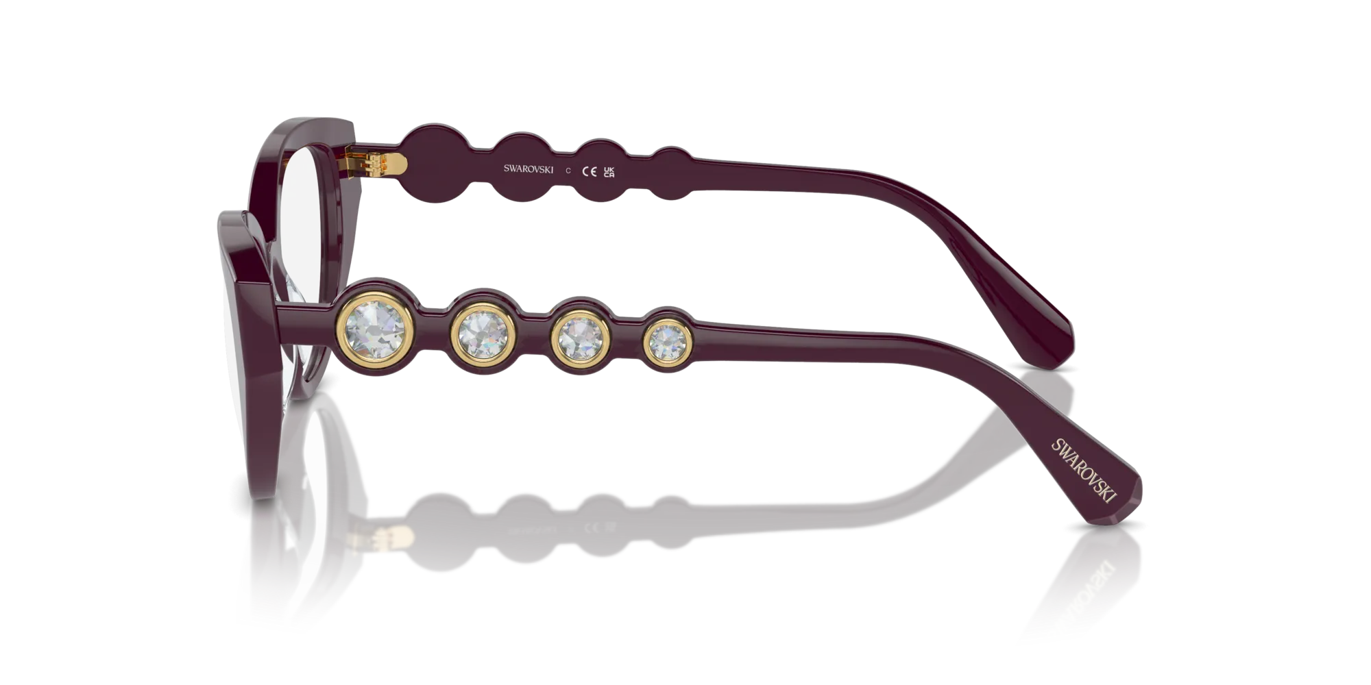 Swarovski SK2024 1044 Montature da vista Acetato Viola Geometrica Normale - immagine 4