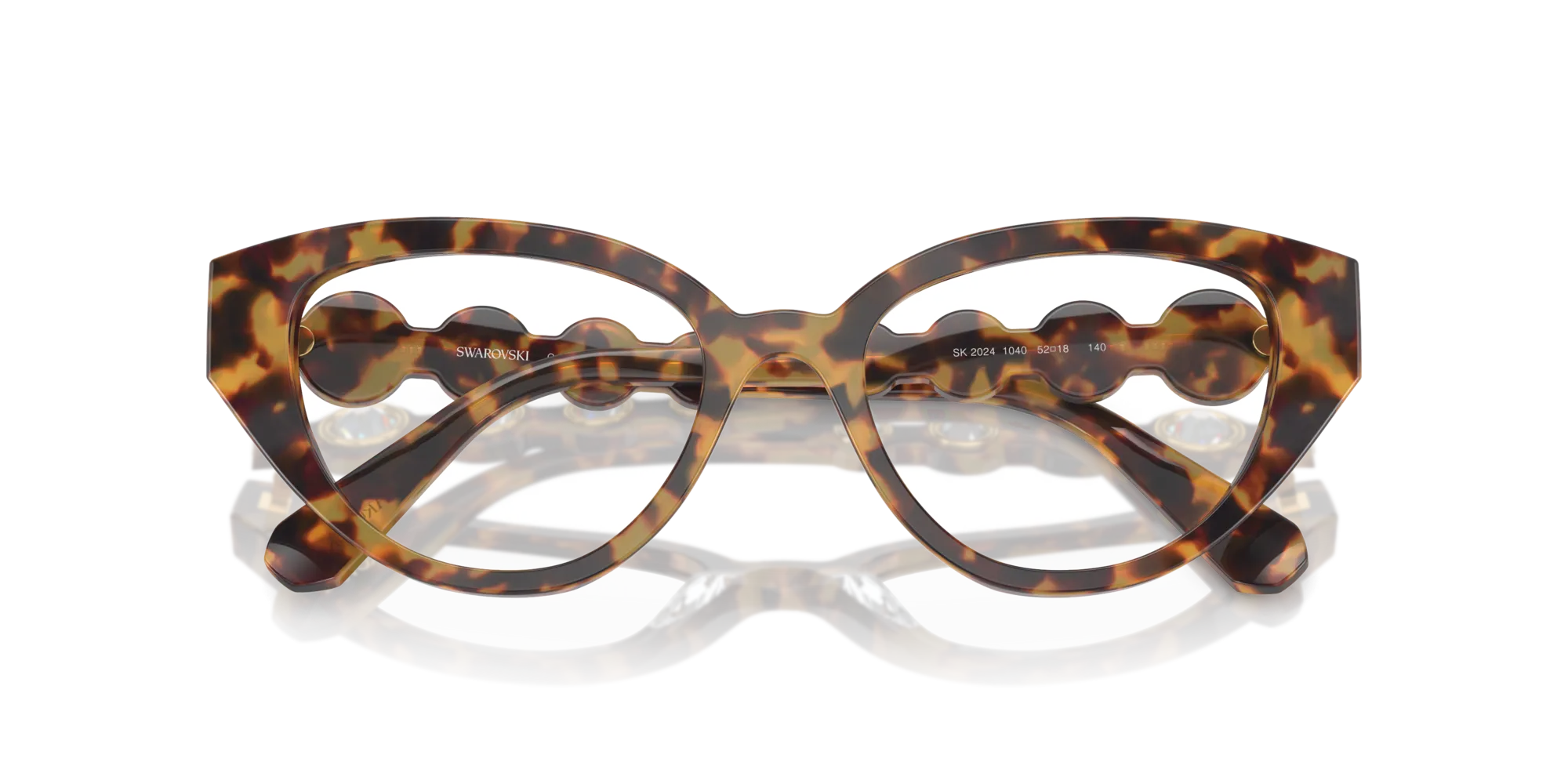 Swarovski SK2024 1040 Montature da vista Acetato Tartaruga Geometrica Normale - immagine 2