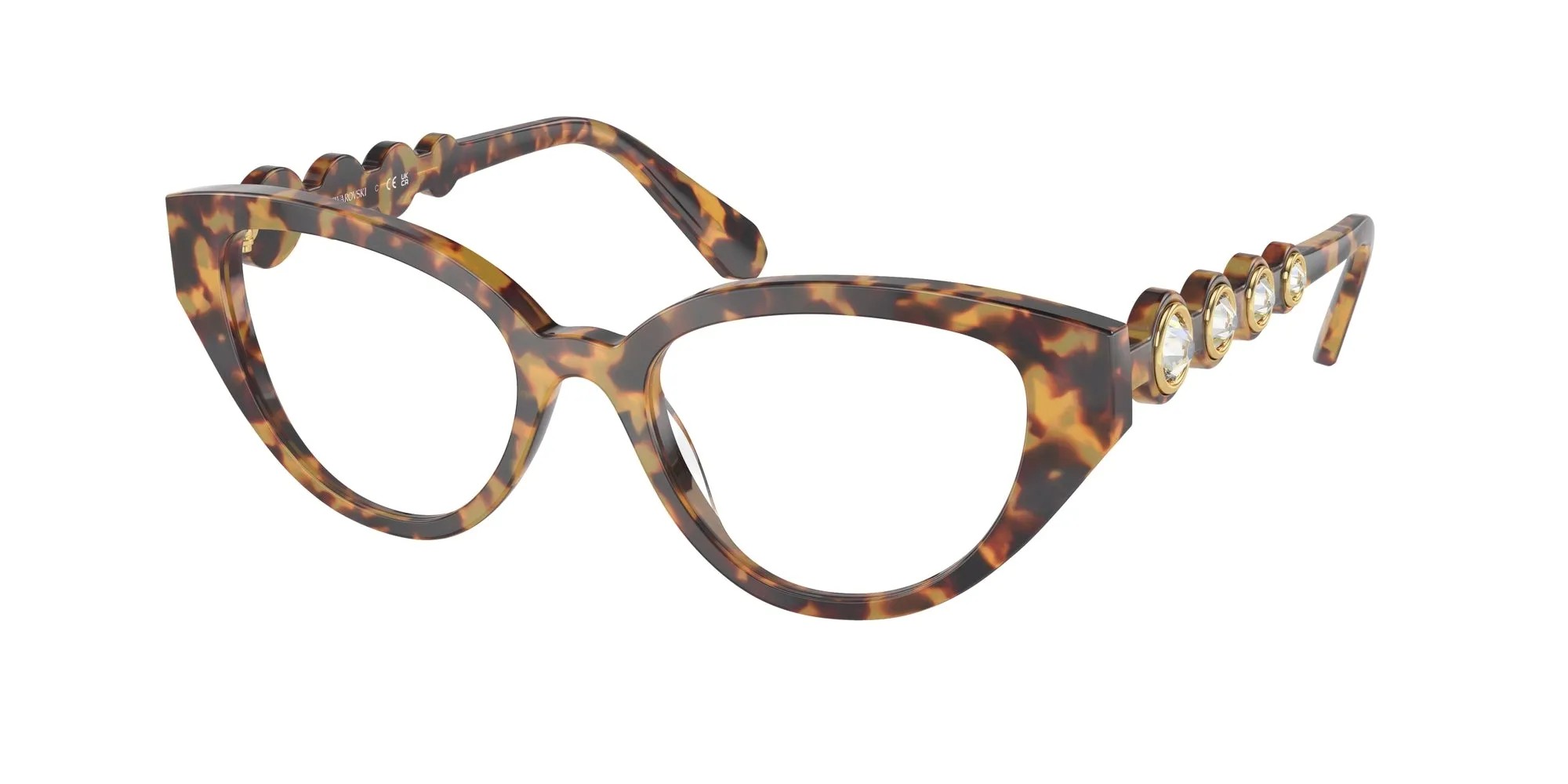 Swarovski SK2024 1040 Montature da vista Acetato Tartaruga Geometrica Normale - immagine 1