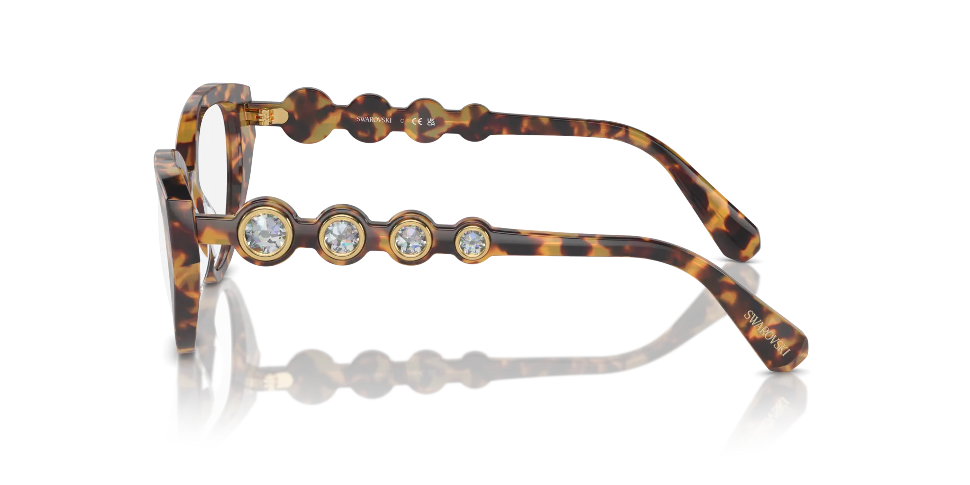 Swarovski SK2024 1040 Montature da vista Acetato Tartaruga Geometrica Normale - immagine 4