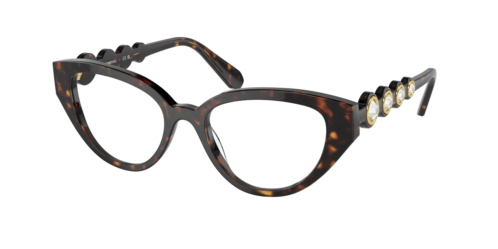 Swarovski SK2024 1002 Montature da vista Acetato Marrone Geometrica Normale - immagine 1