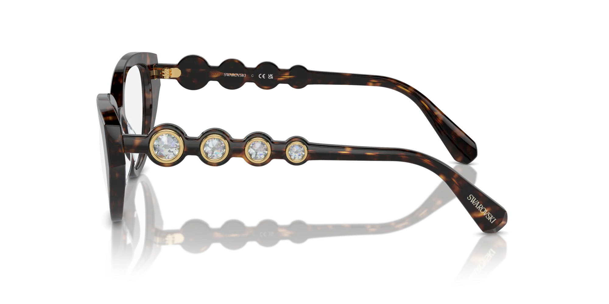 Swarovski SK2024 1002 Montature da vista Acetato Marrone Trasparente Geometrica Normale - immagine 4