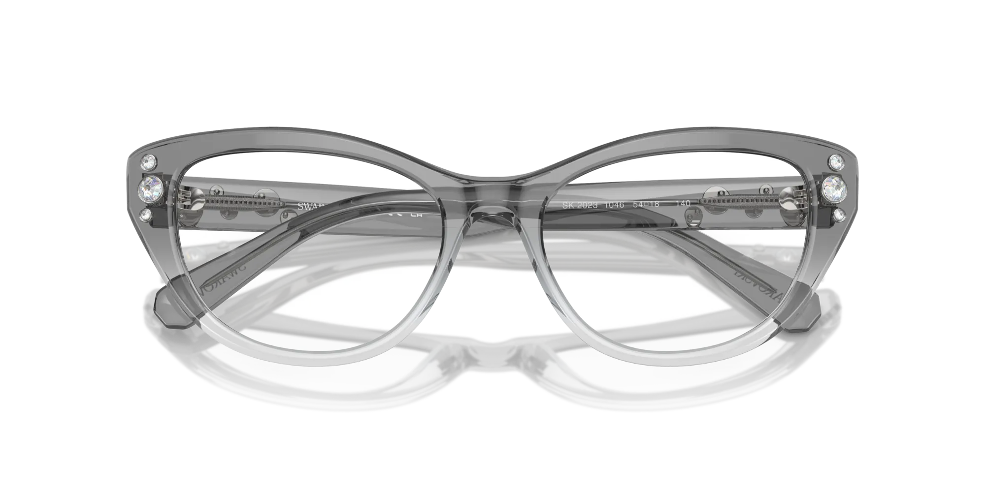 Swarovski SK2023 1046 Montature da vista Acetato Grigio Cat Eye Normale - immagine 2