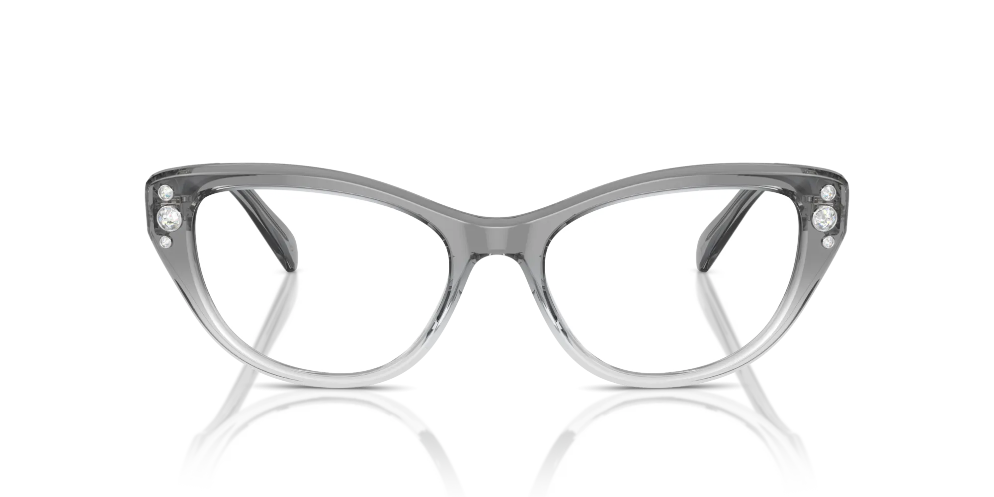 Swarovski SK2023 1046 Montature da vista Acetato Grigio Cat Eye Normale - immagine 3