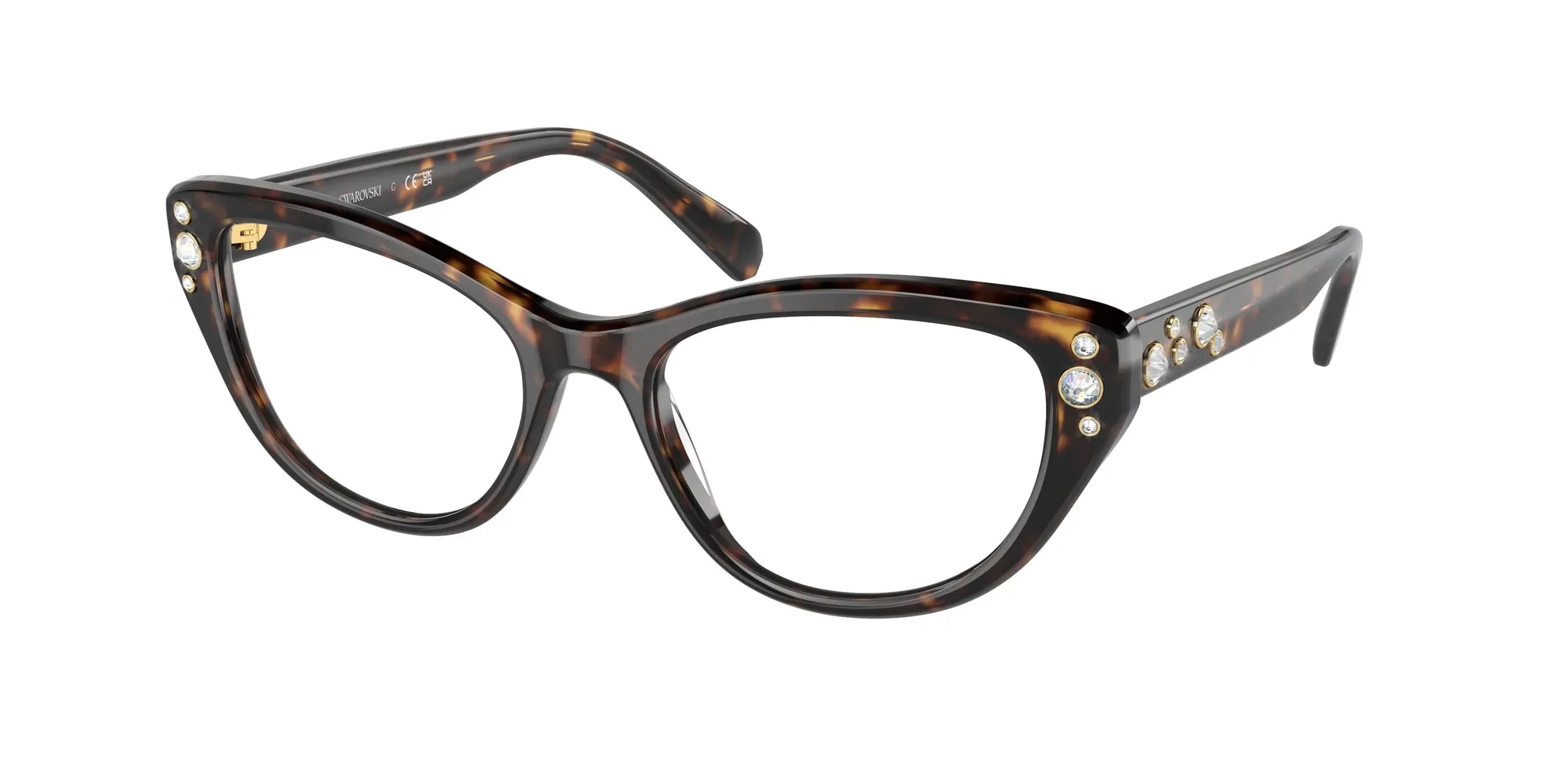 Swarovski SK2023 1002 Montature da vista Acetato Marrone Cat Eye Normale - immagine 1
