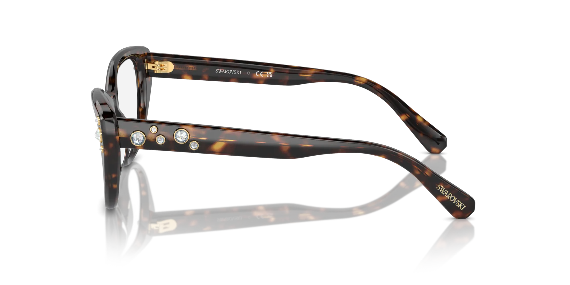 Swarovski SK2023 1002 Montature da vista Acetato Marrone Cat Eye Normale - immagine 4