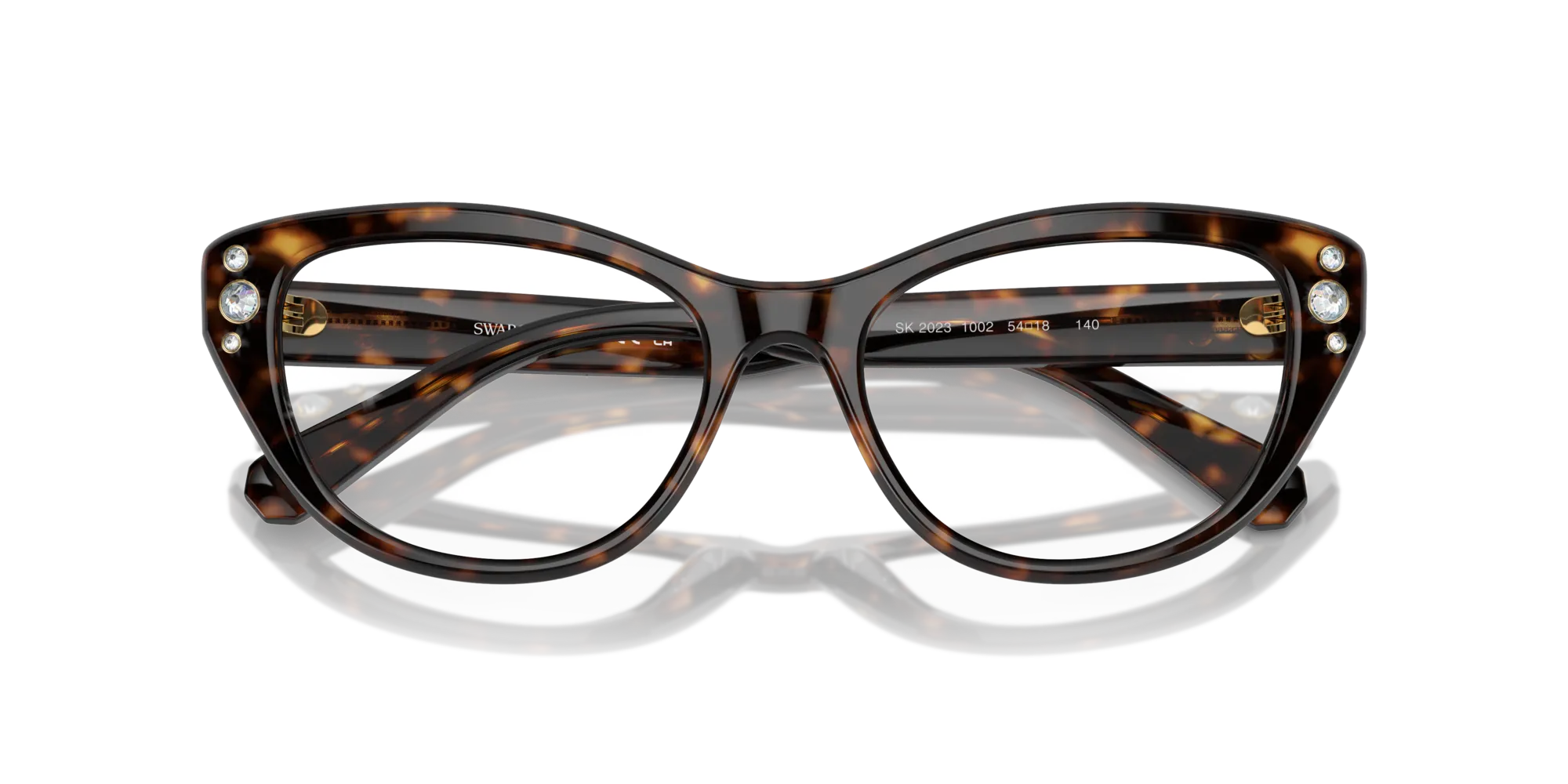 Swarovski SK2023 1002 Montature da vista Acetato Marrone Trasparente Cat Eye Normale - immagine 2