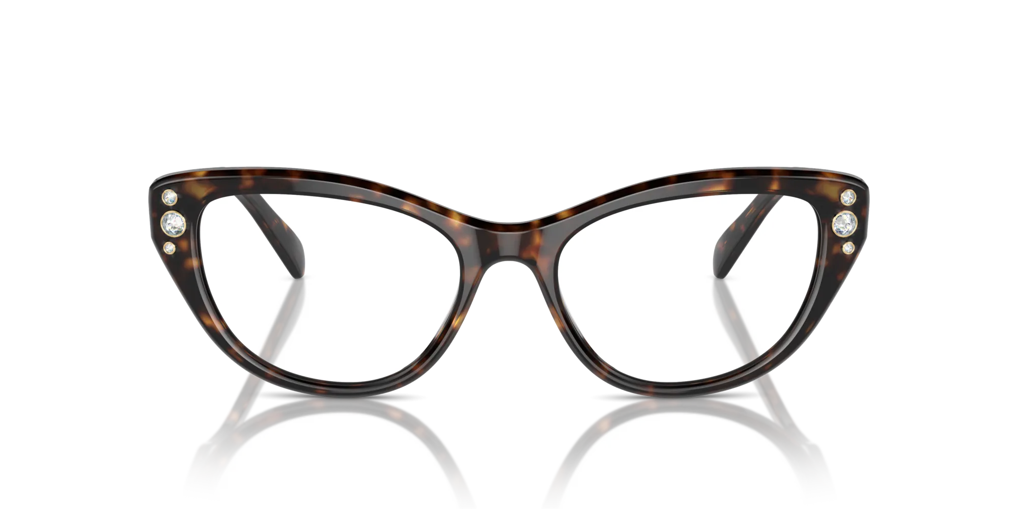 Swarovski SK2023 1002 Montature da vista Acetato Marrone Trasparente Cat Eye Normale - immagine 3