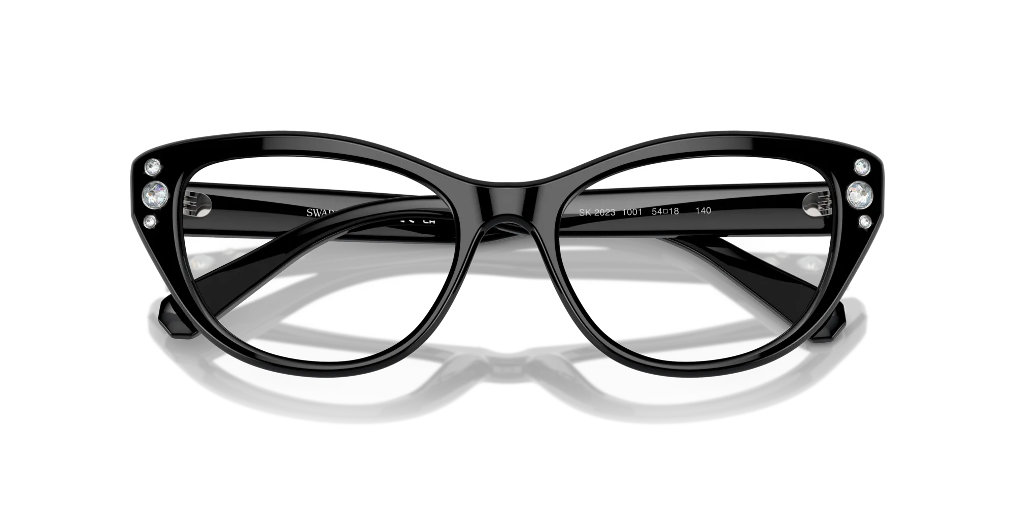 Swarovski SK2023 1001 Montature da vista Acetato Nero Cat Eye Normale - immagine 2
