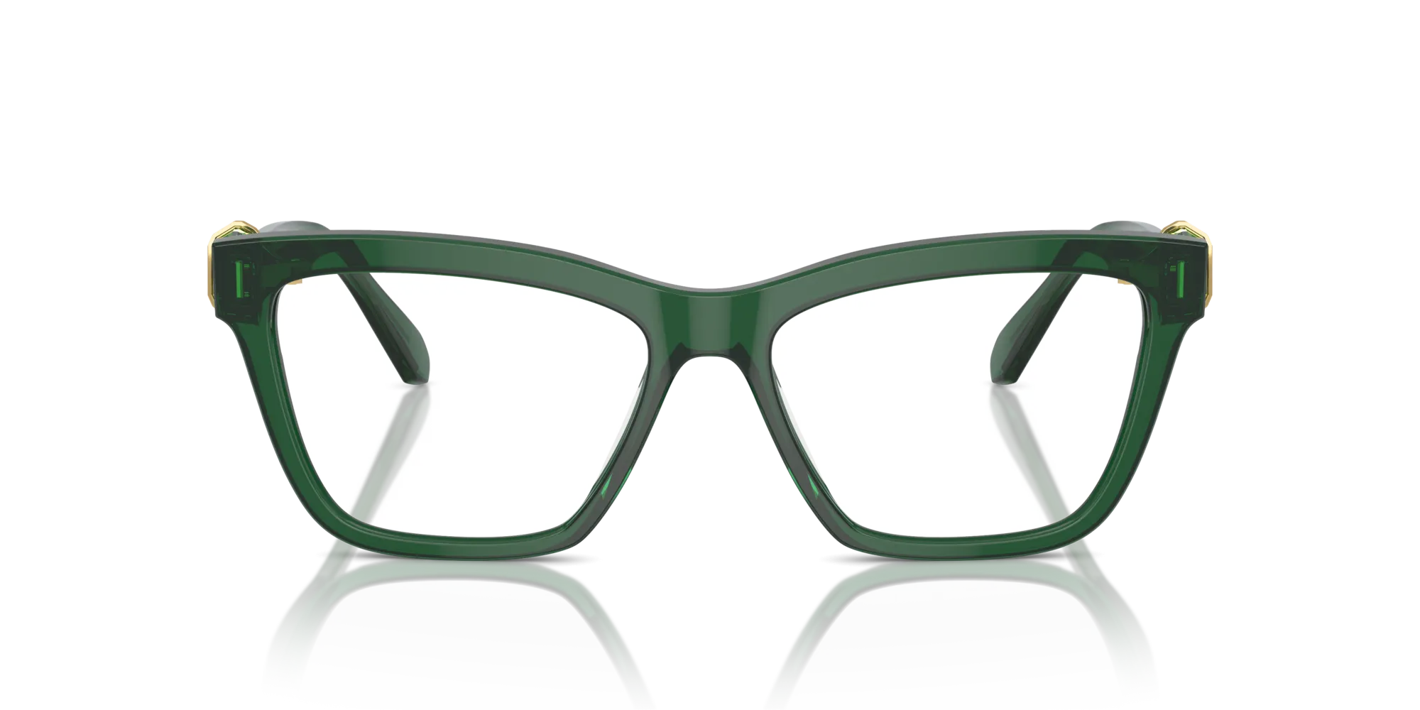 Swarovski SK2021 1045 Montature da vista Acetato Verde Trasparente Squadrata Normale - immagine 3
