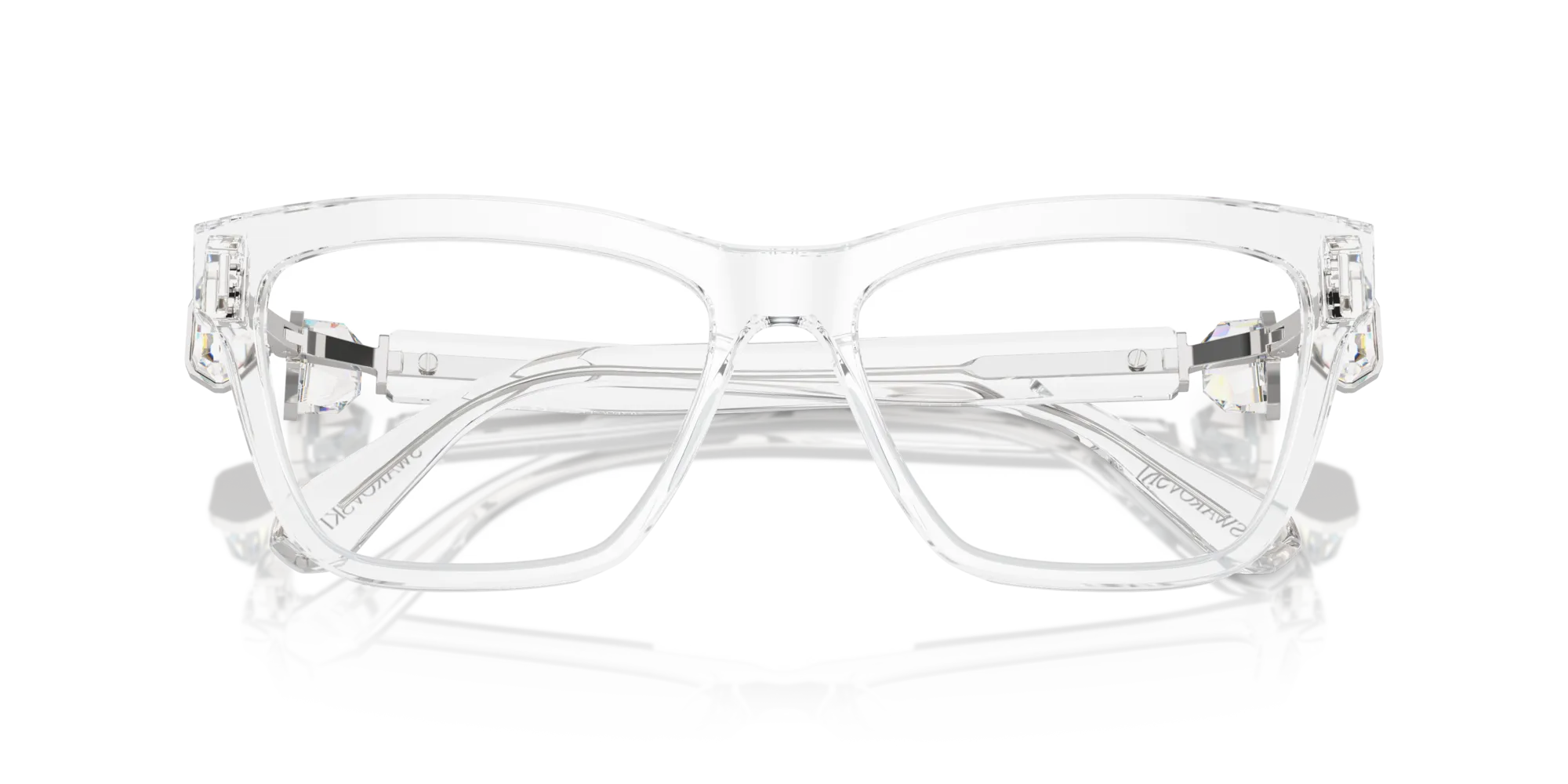 Swarovski SK2021 1027 Montature da vista Acetato Trasparente Trasparente Squadrata Normale - immagine 2
