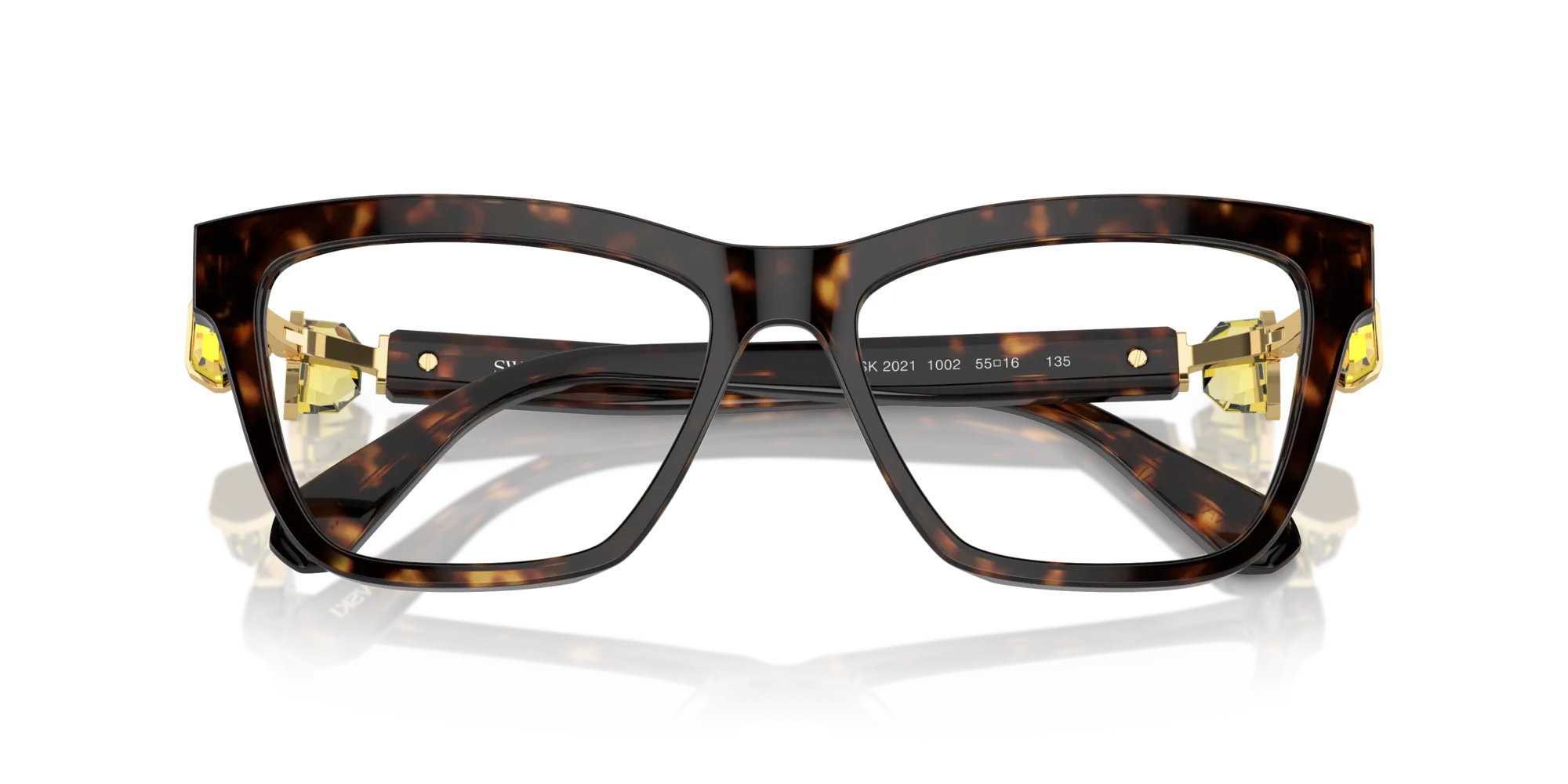 Swarovski SK2021 1002 Montature da vista Acetato Marrone Squadrata Normale - immagine 2