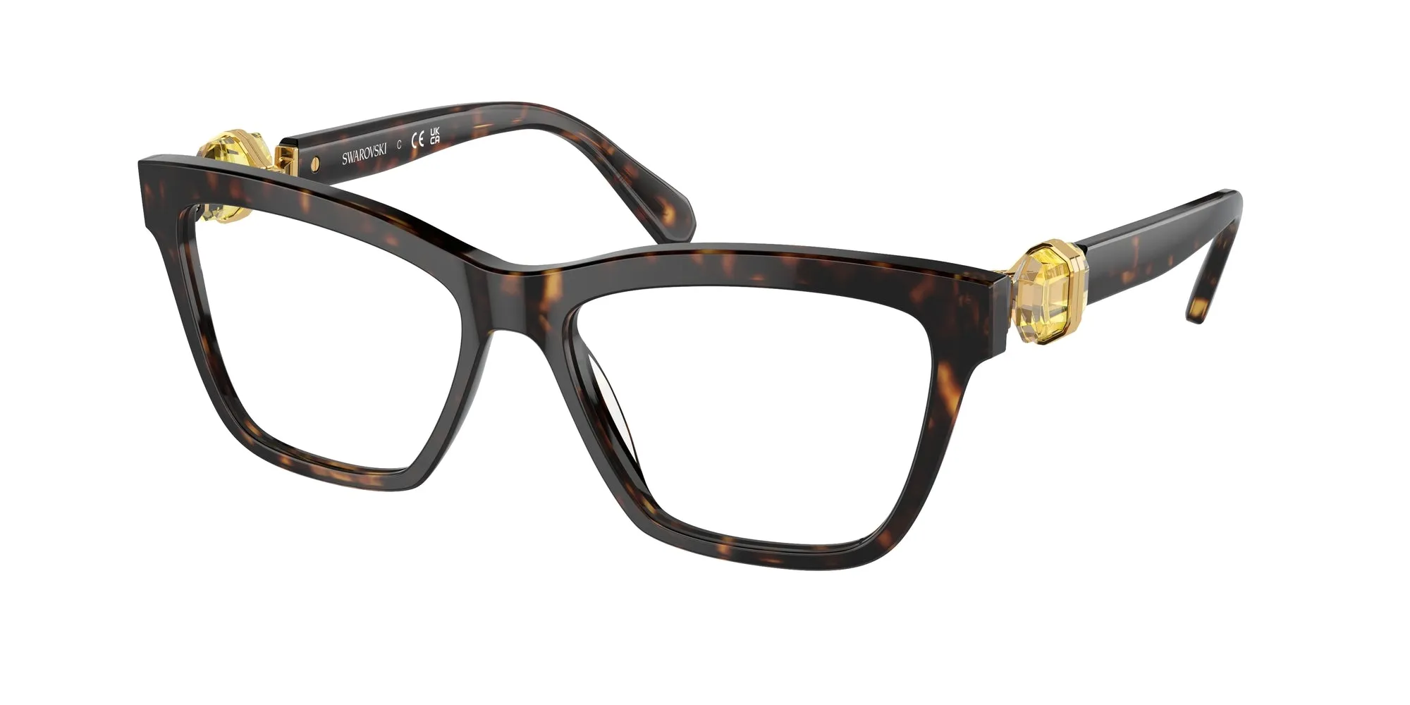 Swarovski SK2021 1002 Montature da vista Acetato Marrone Squadrata Normale - immagine 1