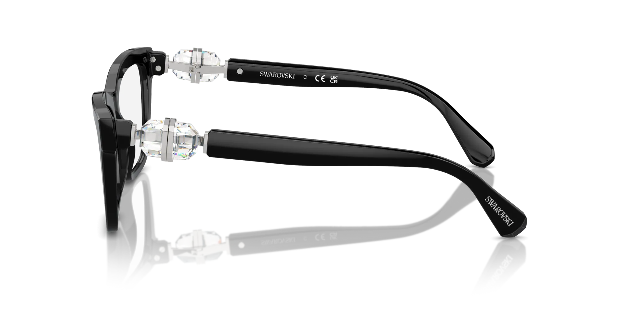 Swarovski SK2021 1001 Montature da vista Acetato Nero Squadrata Normale - immagine 4