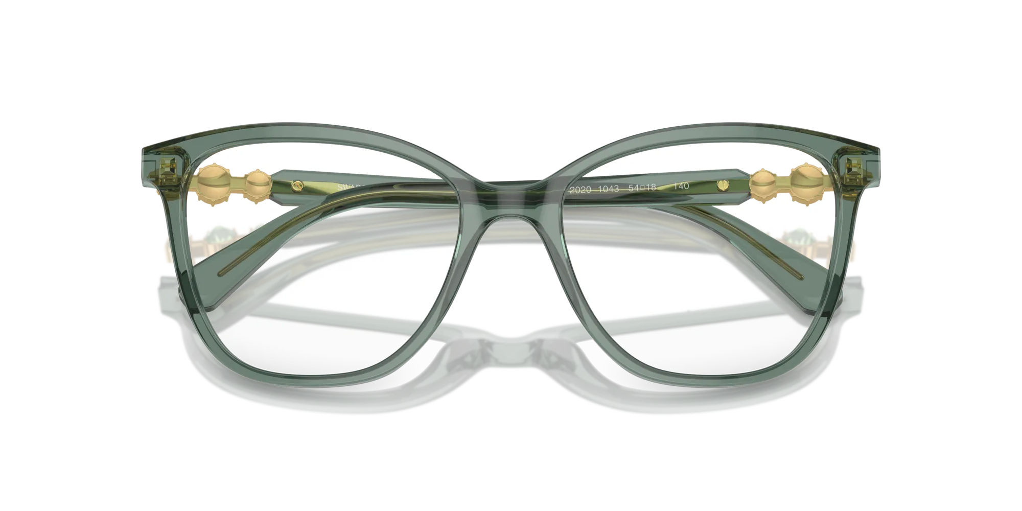 Swarovski SK2020 1043 Montature da vista Acetato Verde Squadrata Normale - immagine 2