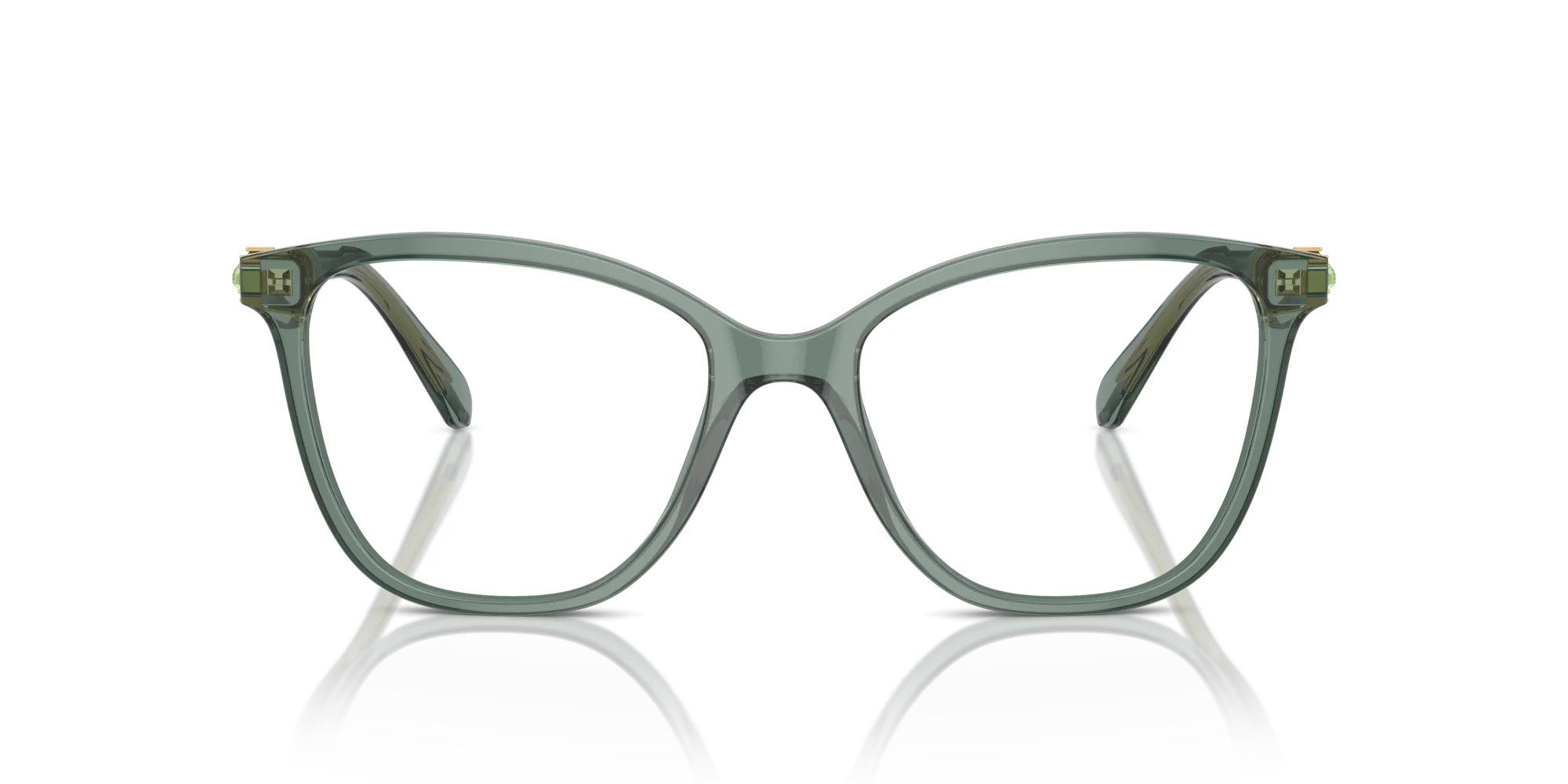 Swarovski SK2020 1043 Montature da vista Acetato Verde Squadrata Normale - immagine 3
