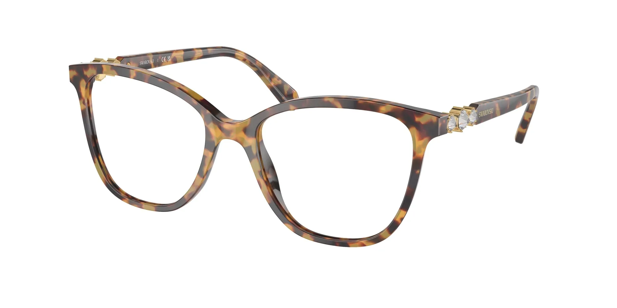 Swarovski SK2020 1040 Montature da vista Acetato Tartaruga Trasparente Squadrata Normale - immagine 1