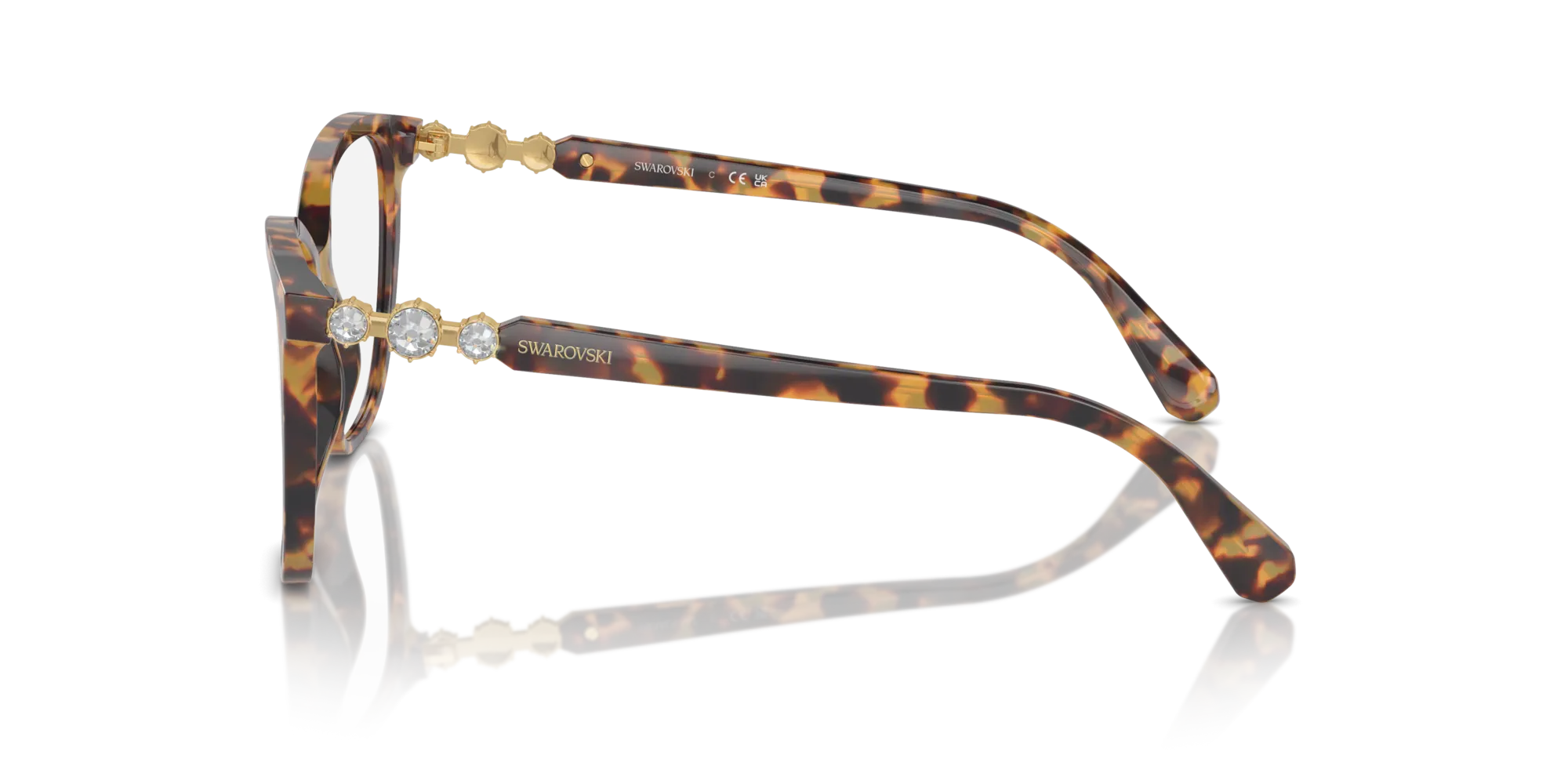 Swarovski SK2020 1040 Montature da vista Acetato Tartaruga Trasparente Squadrata Normale - immagine 4