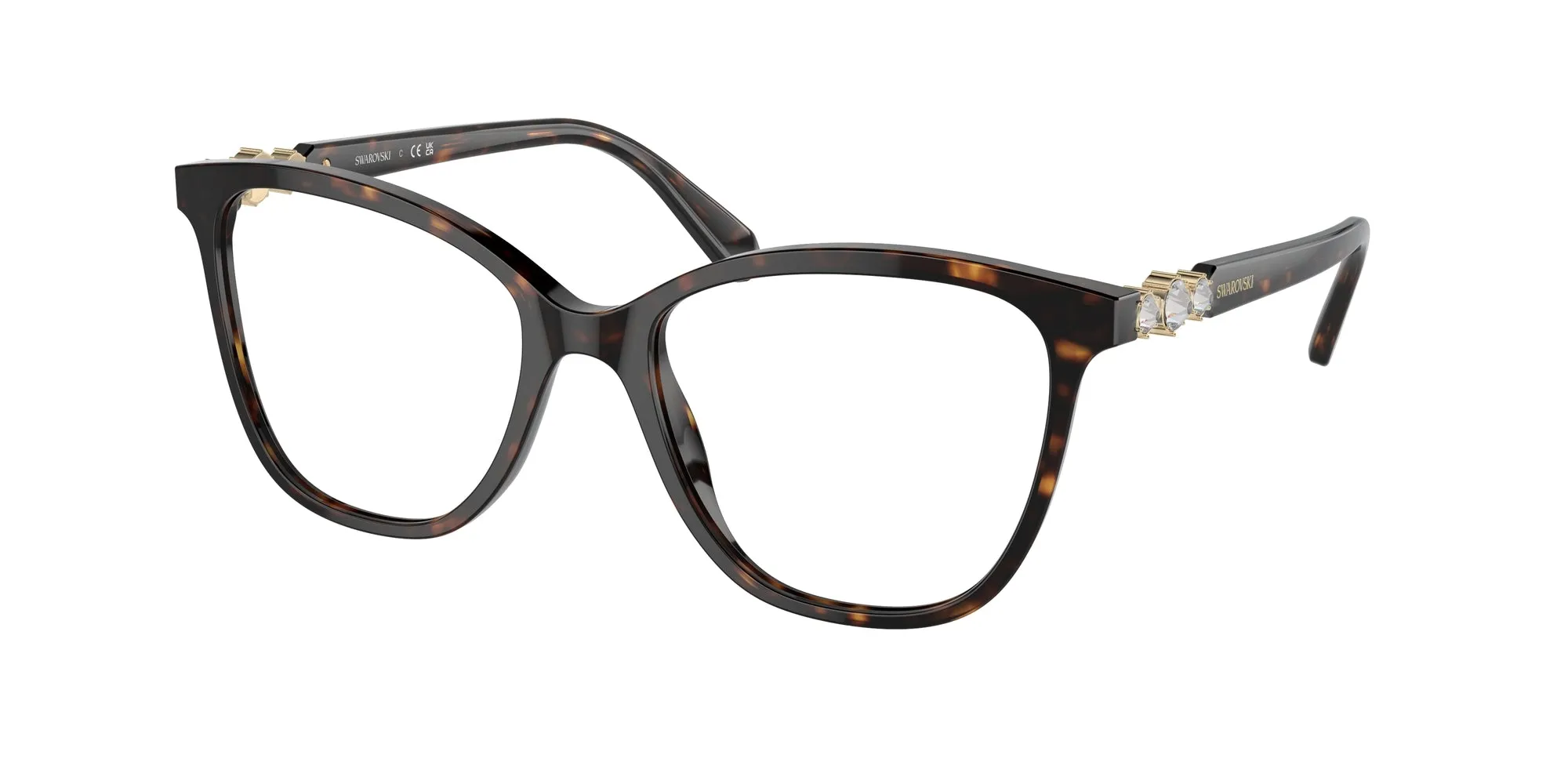 Swarovski SK2020 1002 Montature da vista Acetato Marrone Squadrata Normale - immagine 1