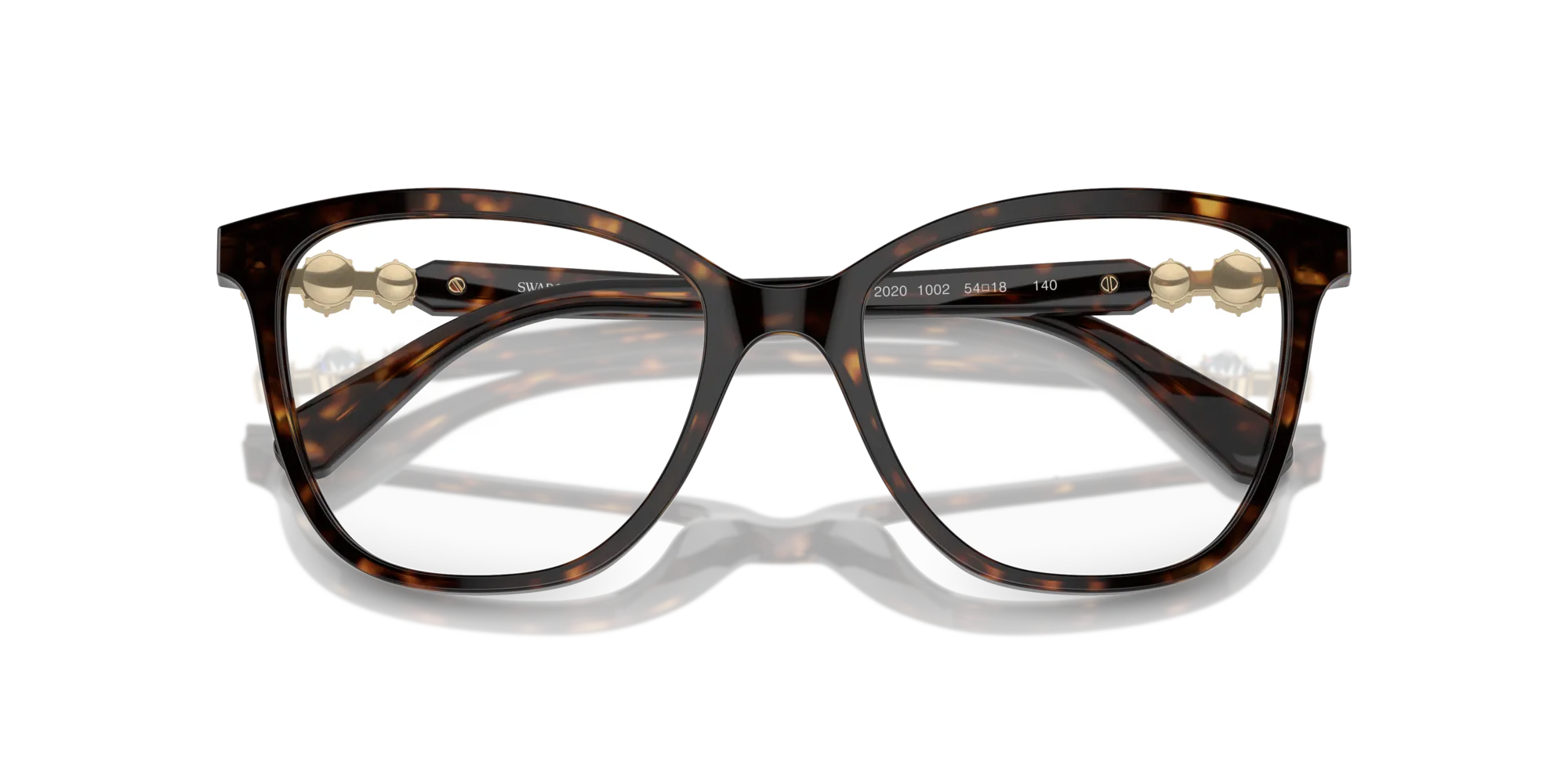 Swarovski SK2020 1002 Montature da vista Acetato Marrone Squadrata Normale - immagine 2