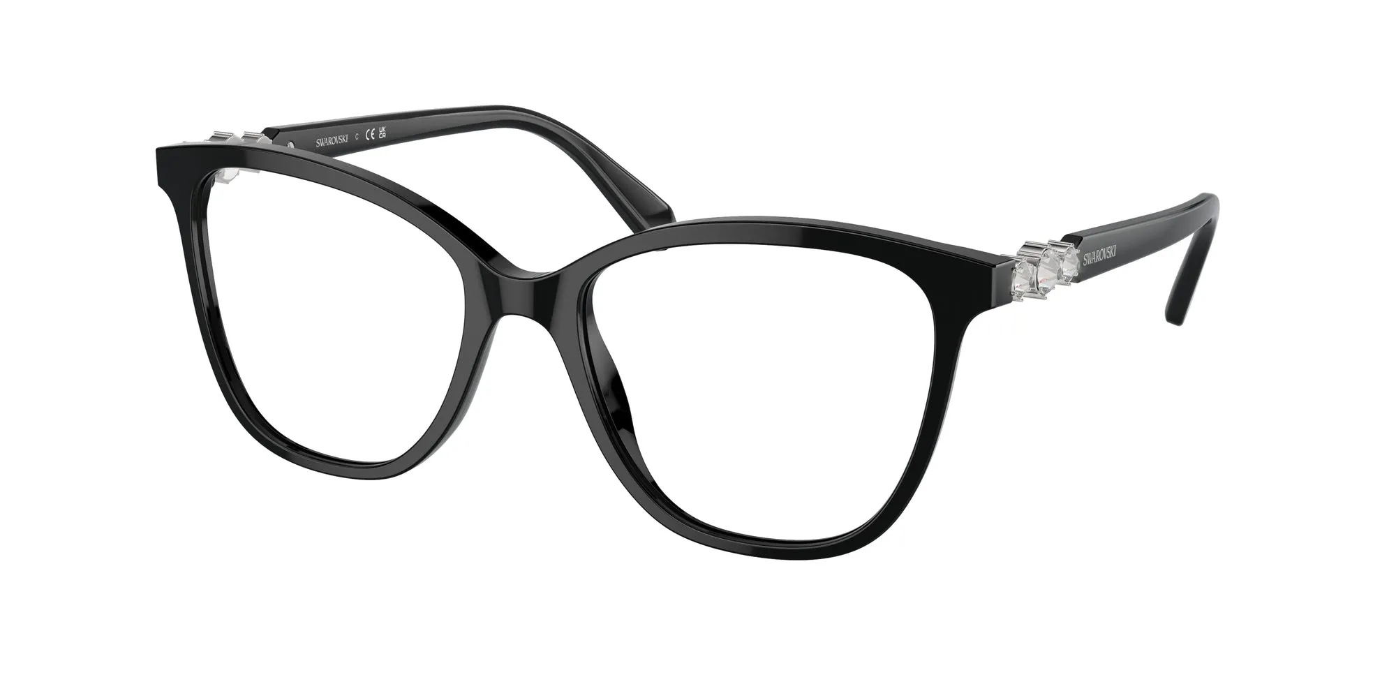 Swarovski SK2020 1001 Montature da vista Acetato Nero Squadrata Normale - immagine 1