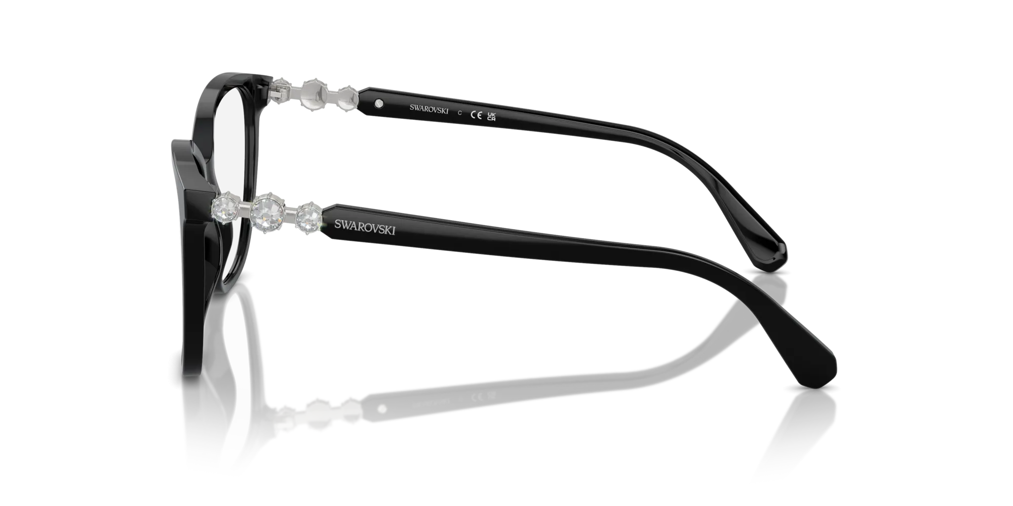 Swarovski SK2020 1001 Montature da vista Acetato Nero Squadrata Normale - immagine 4
