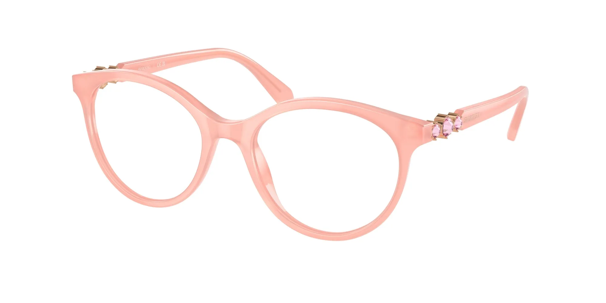Swarovski SK2019 1041 Montature da vista Acetato Rosa Rotonda Normale - immagine 1