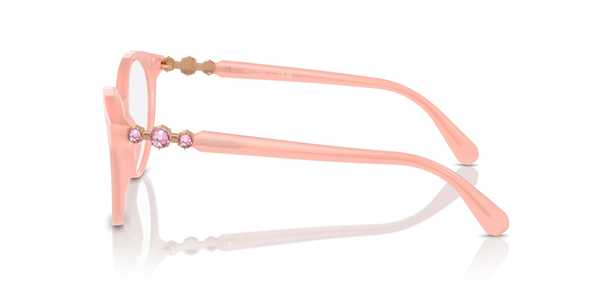Swarovski SK2019 1041 Montature da vista Acetato Rosa Rotonda Normale - immagine 4
