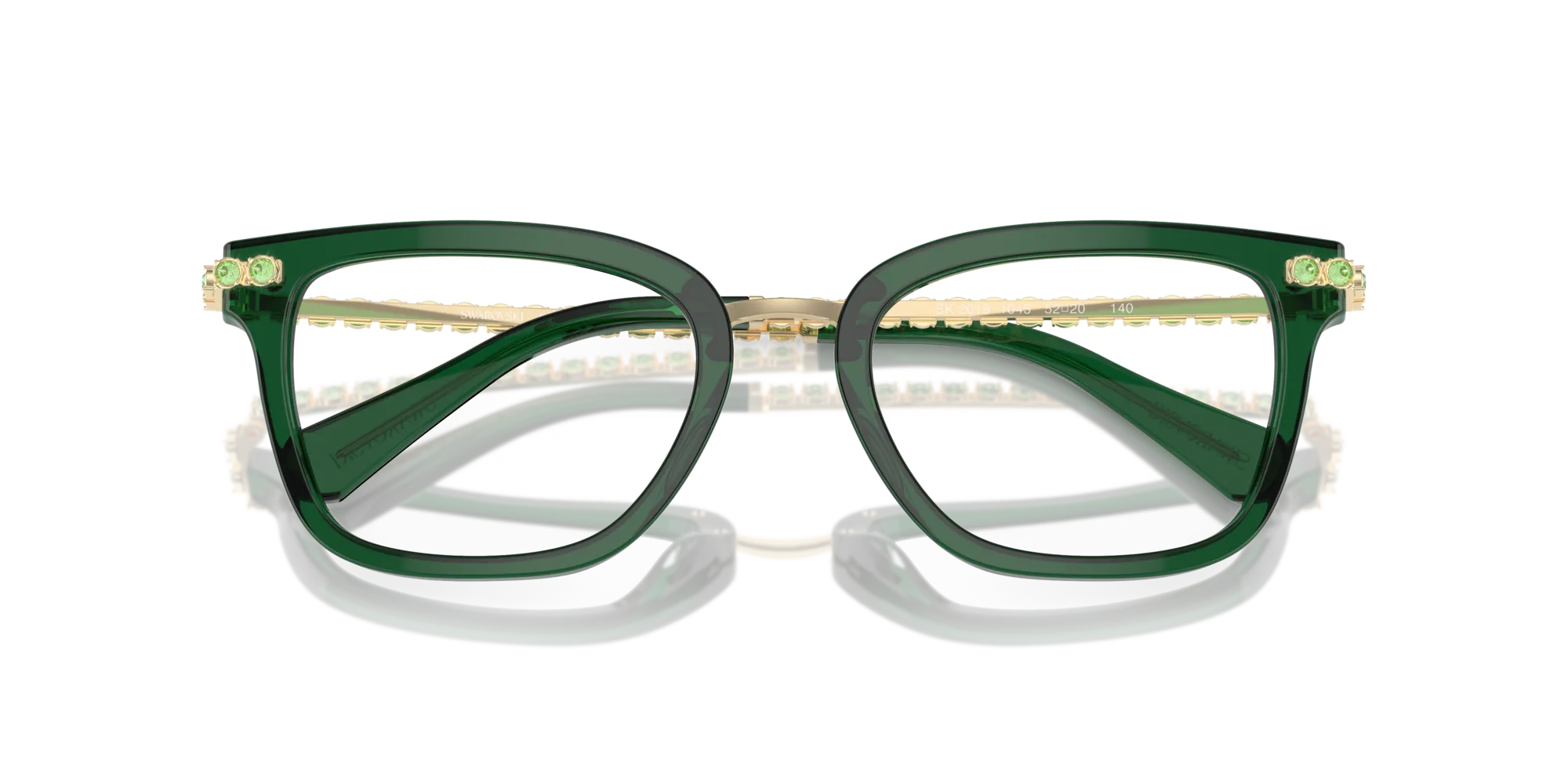 Swarovski SK2018 1045 Montature da vista Acetato Verde Squadrata Normale - immagine 2