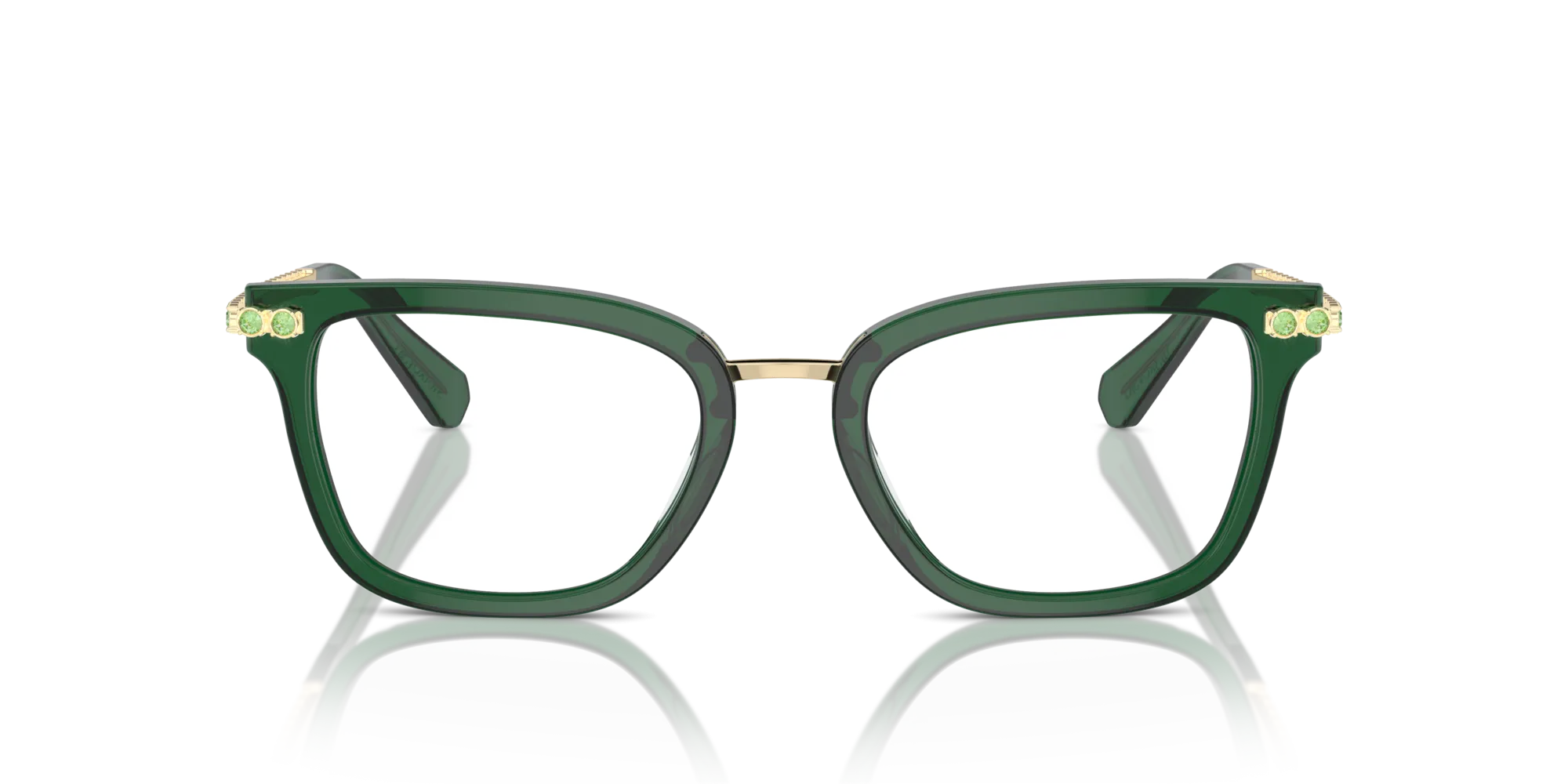 Swarovski SK2018 1045 Montature da vista Acetato Verde Squadrata Normale - immagine 3
