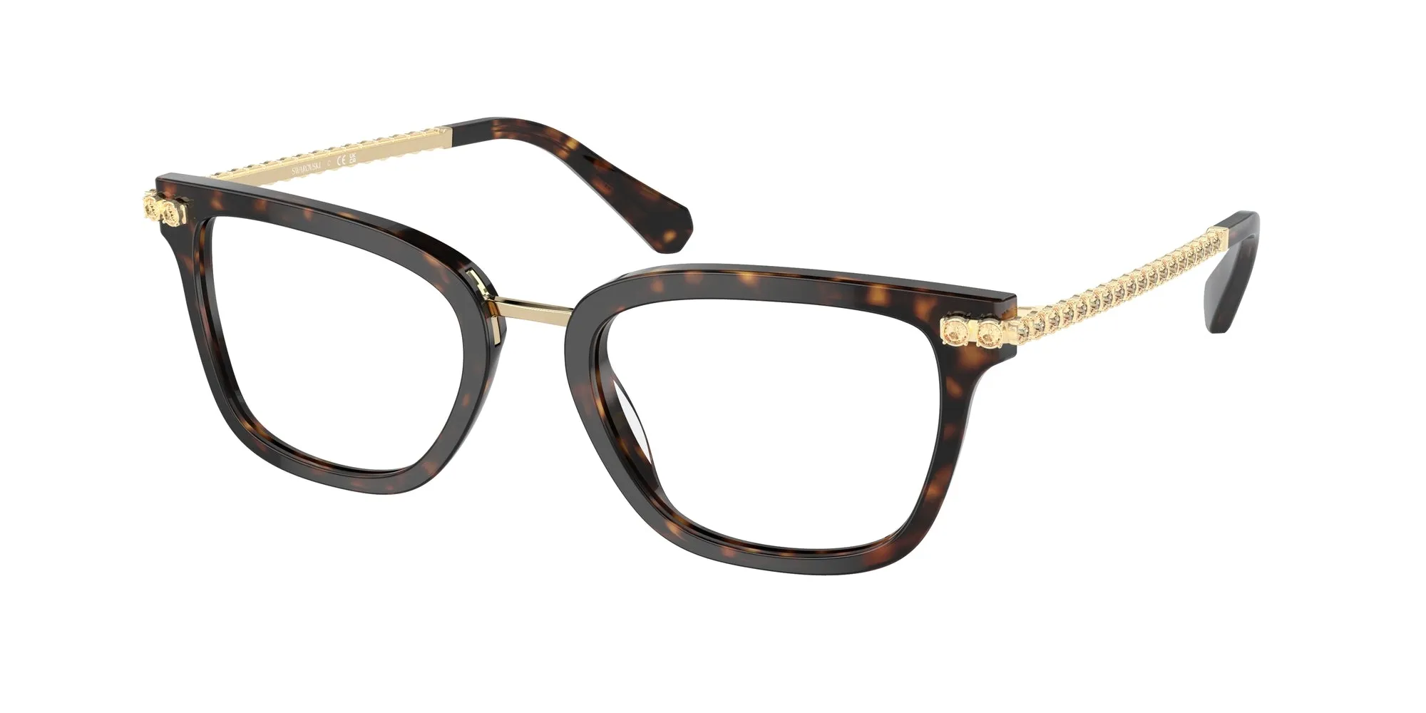 Swarovski SK2018 1002 Montature da vista Acetato Marrone Squadrata Normale - immagine 1