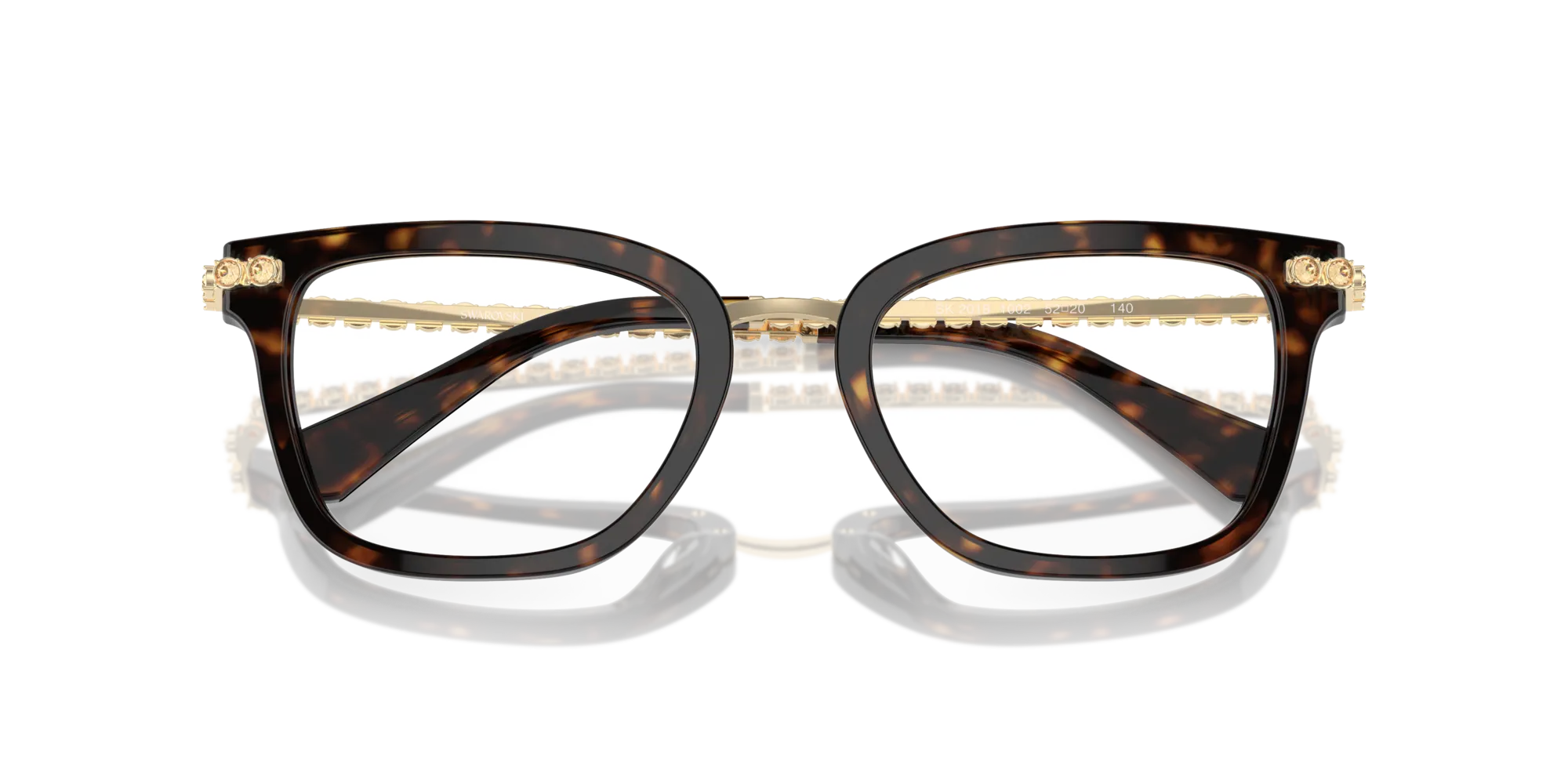 Swarovski SK2018 1002 Montature da vista Acetato Marrone Squadrata Normale - immagine 2