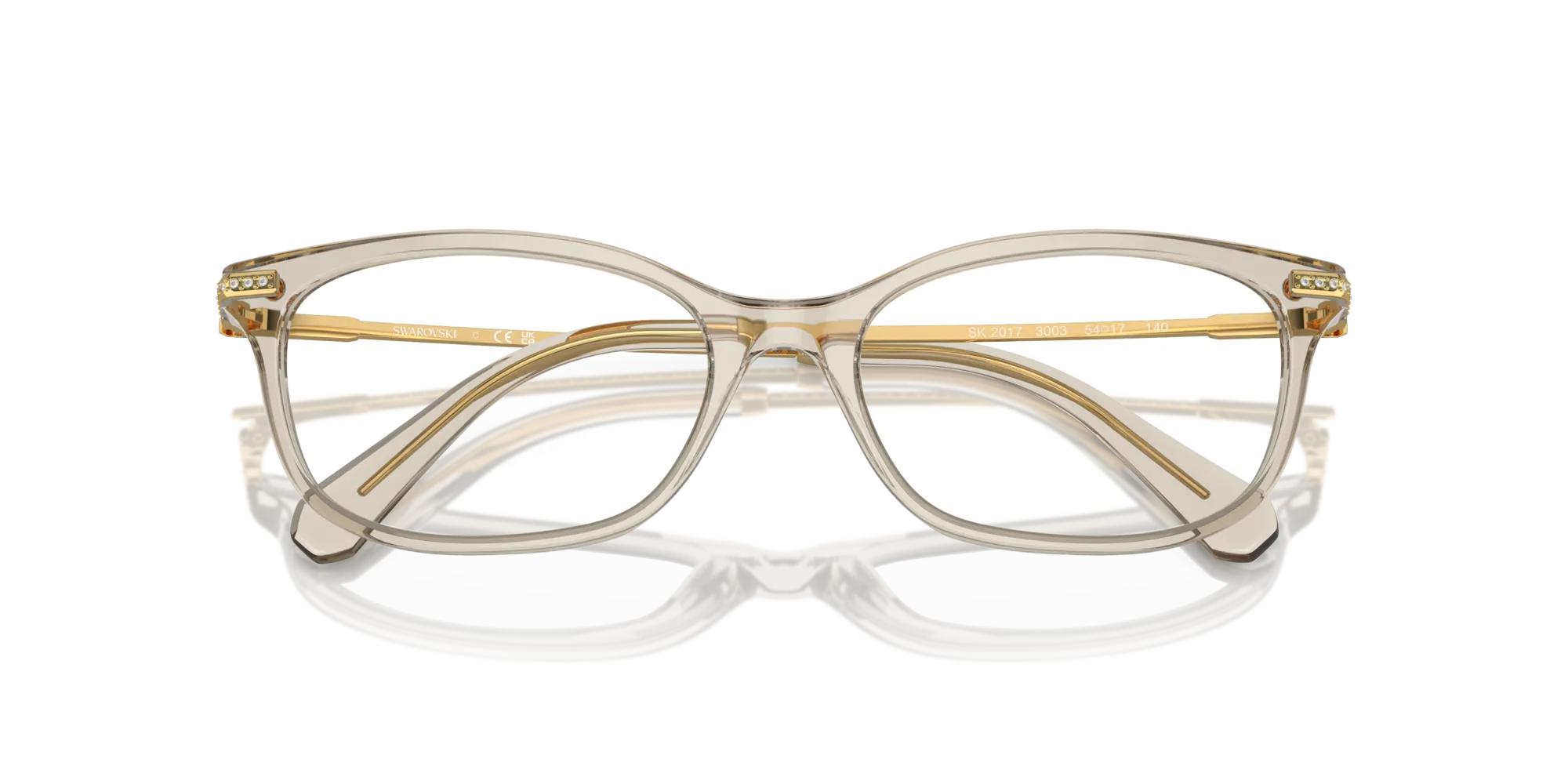 Swarovski SK2017 3003 Montature da vista Acetato Marrone Trasparente Squadrata Normale - immagine 2