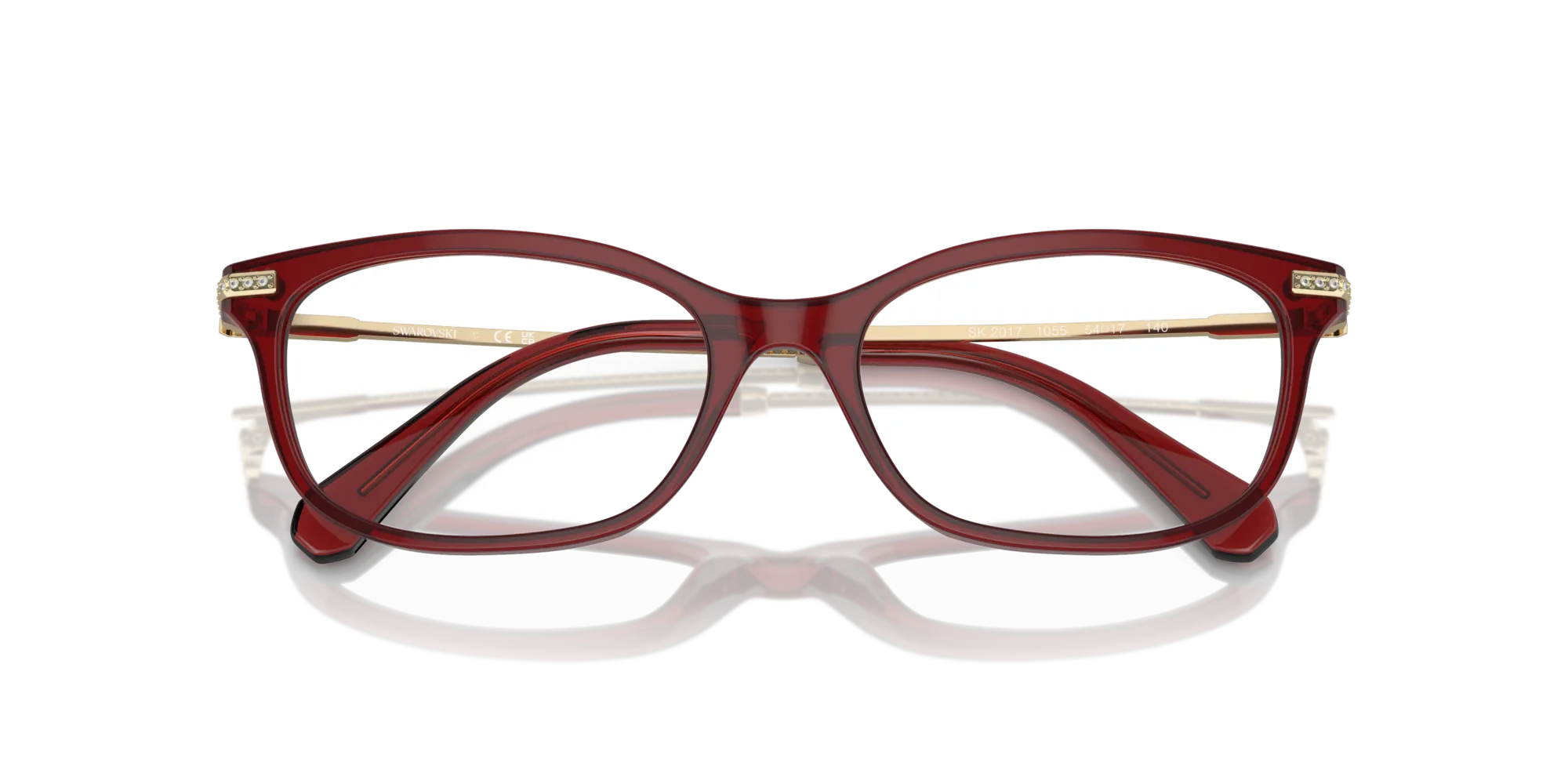 Swarovski SK2017 1055 Montature da vista Acetato Viola Squadrata Normale - immagine 2