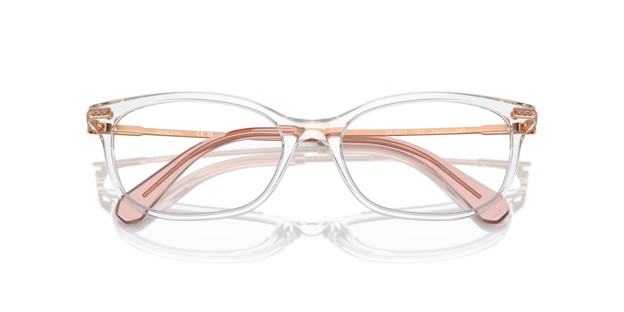 Swarovski SK2017 1027 Montature da vista Acetato Trasparente Squadrata Normale - immagine 2