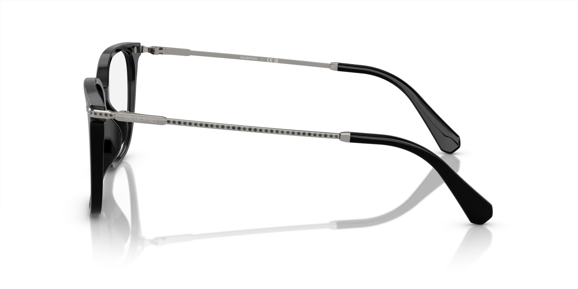 Swarovski SK2016D 1001 Montature da vista Acetato Nero Squadrata Normale - immagine 4