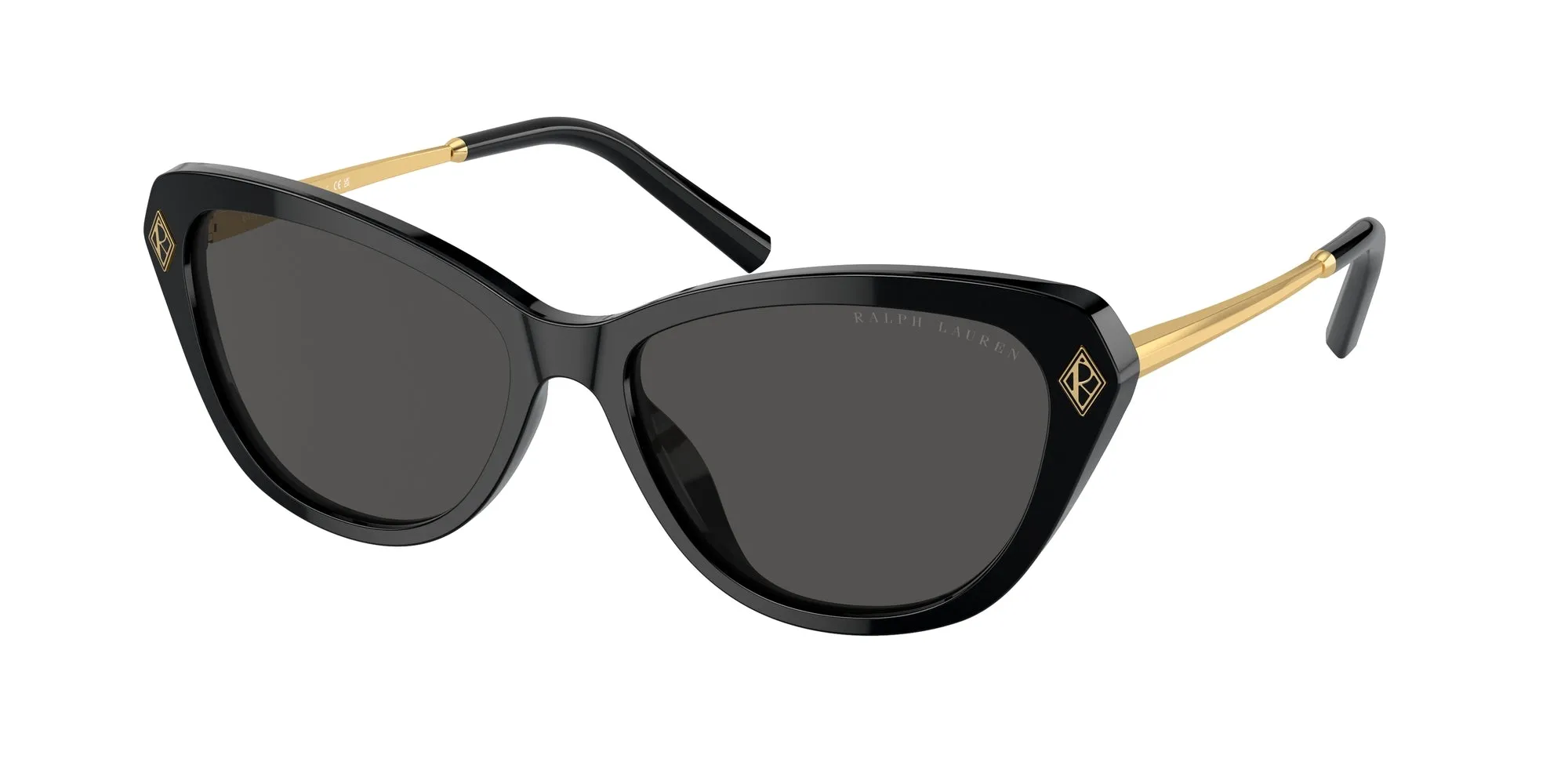 Ralph Lauren RL8224U THE ELLA 500187 Occhiali da sole Acetato Nero Grigio Cat Eye Normale - immagine 1